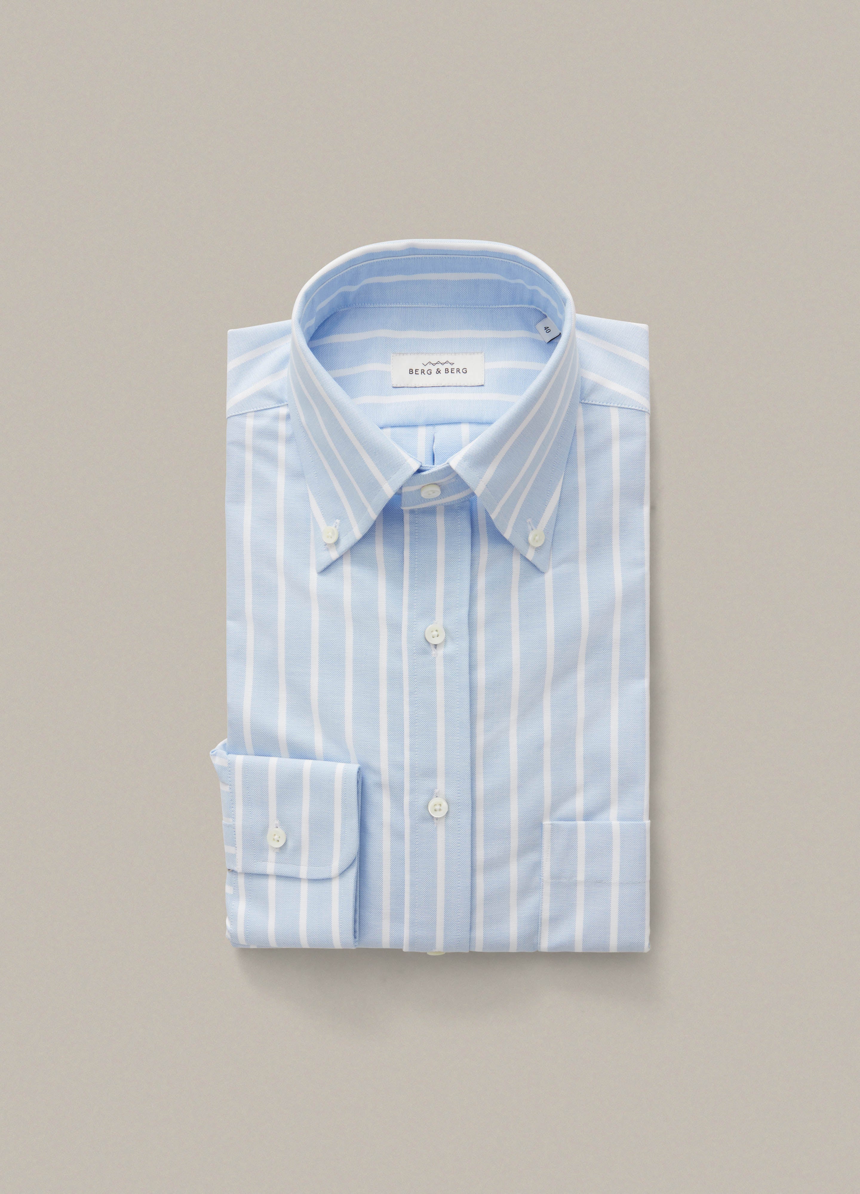 Ferdinand Button Down Shirt - Blue/White Berg & Berg