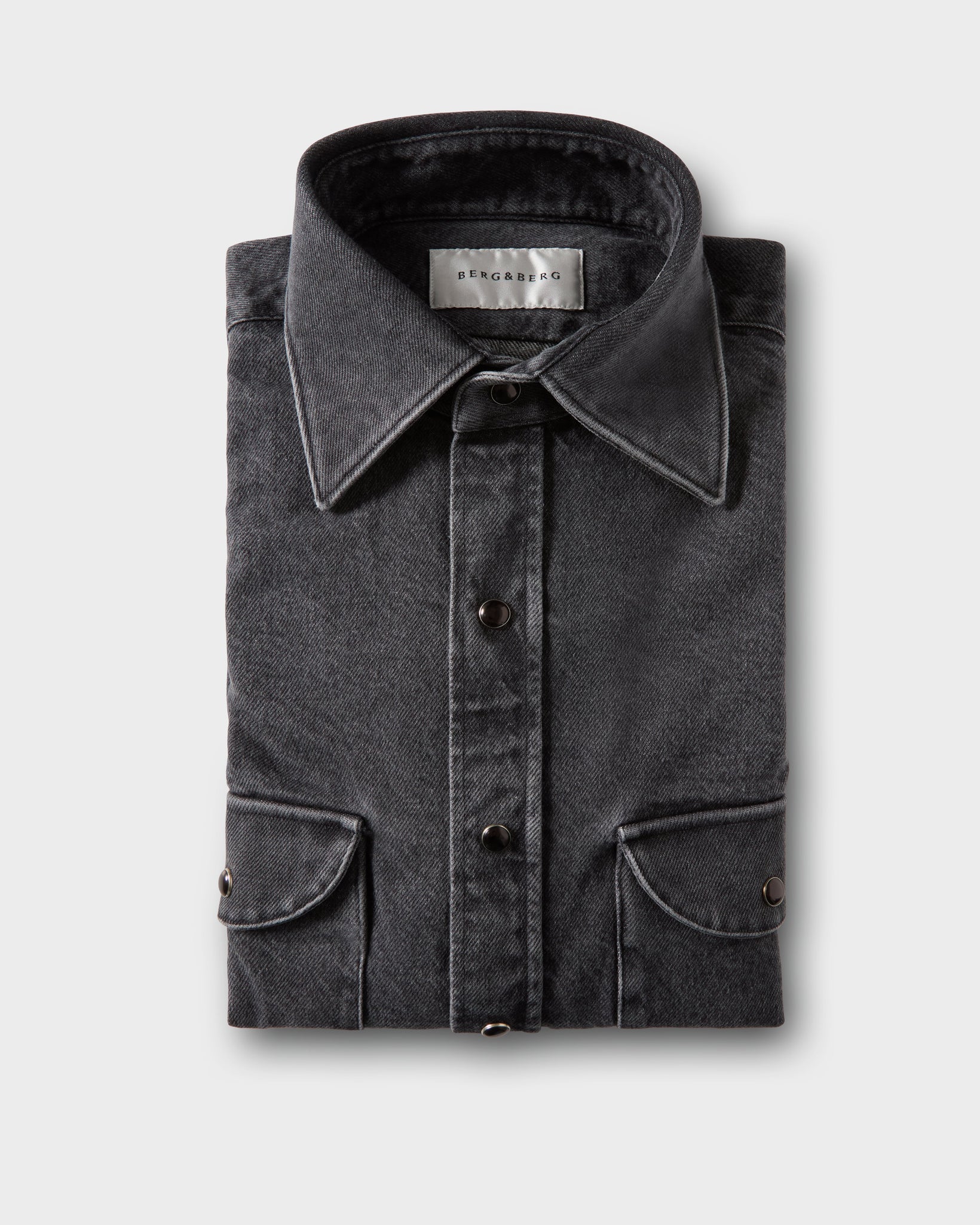 Fernando Western Shirt - Black Wash Berg & Berg