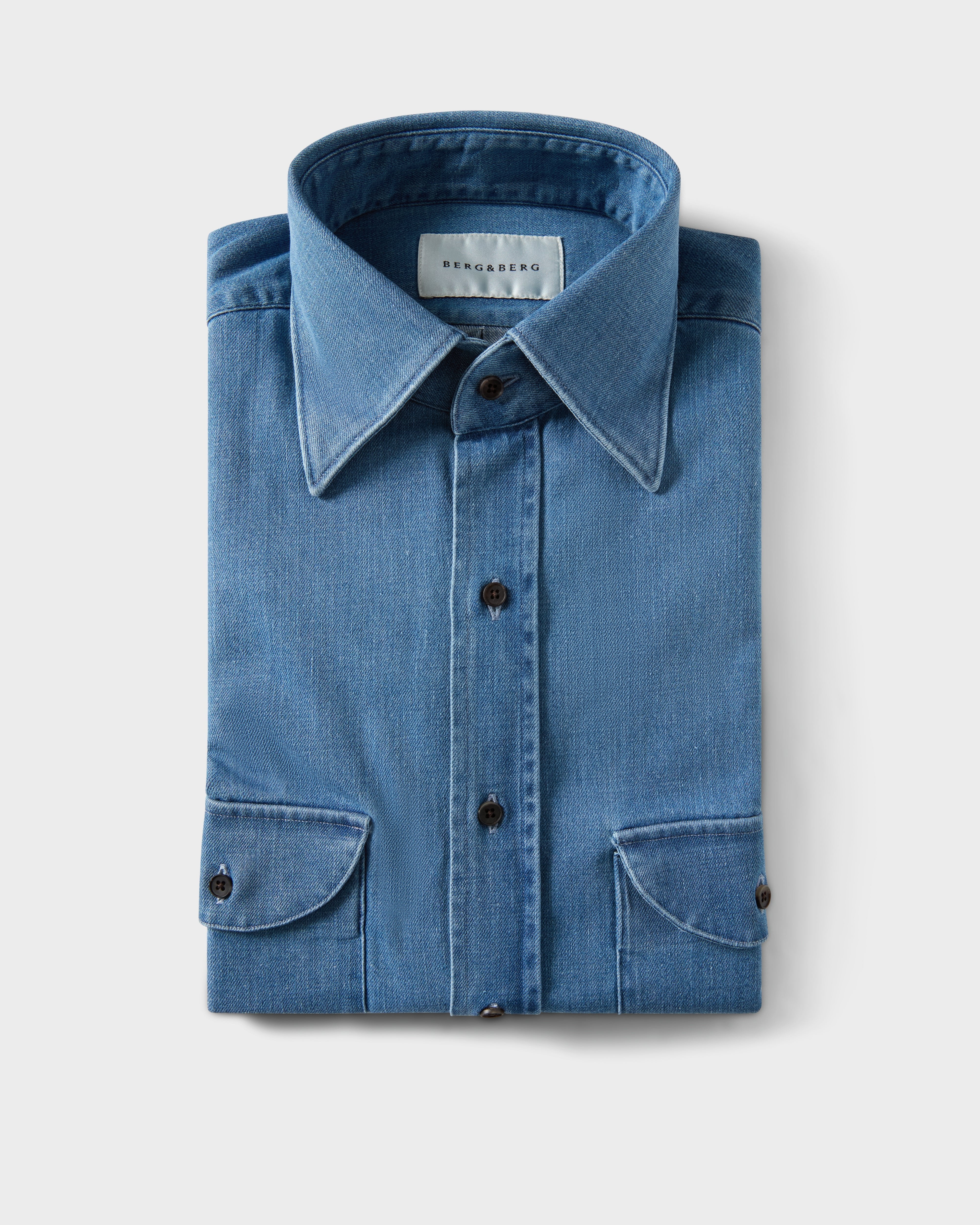 Francois Denim Shirt - Light Blue Wash Berg & Berg