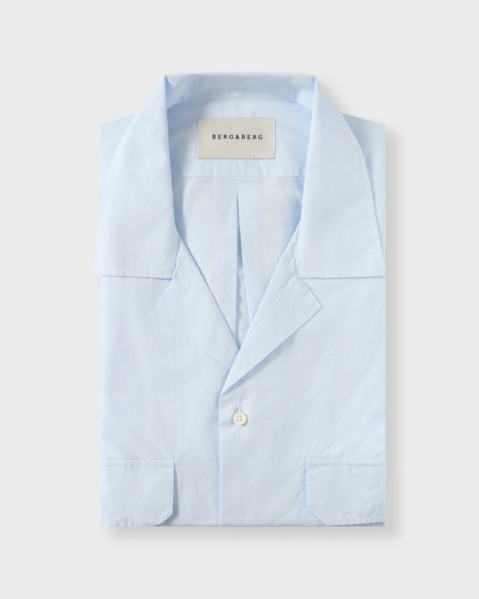 Fred Camp Collar Shirt - Light Blue Berg & Berg