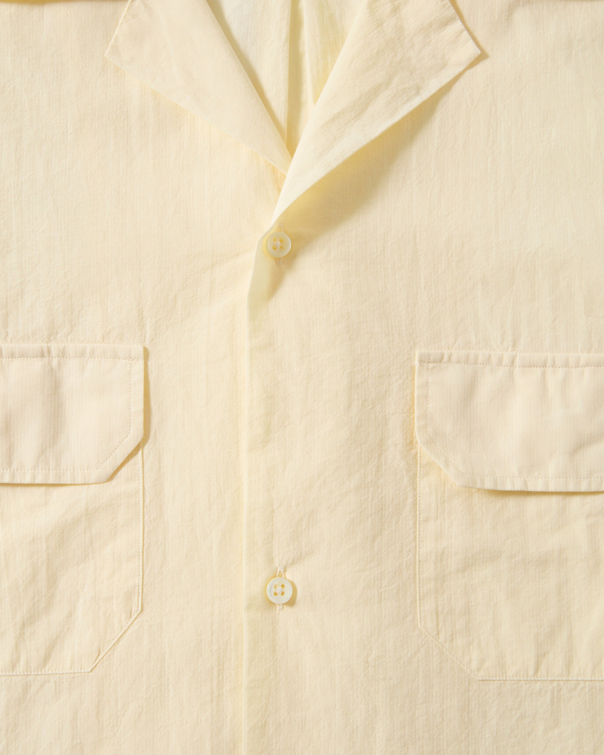 Fred Camp Collar Shirt - Pale Lemon Berg & Berg