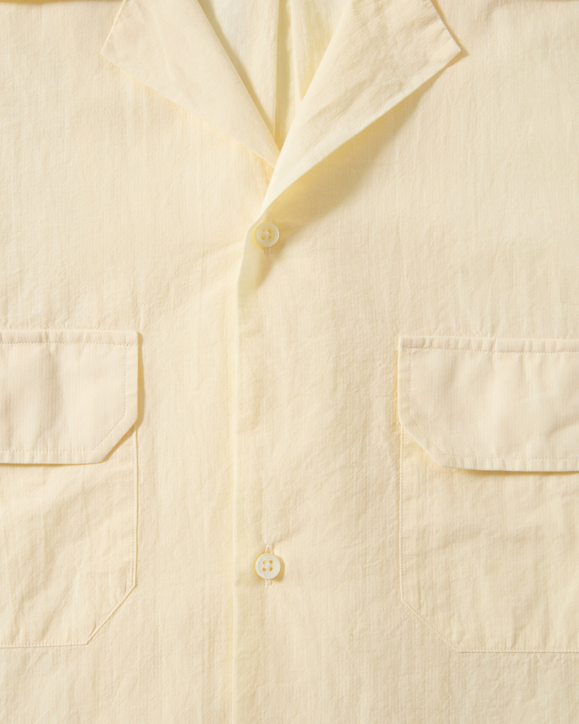 Fred Camp Collar Shirt - Pale Lemon Berg & Berg