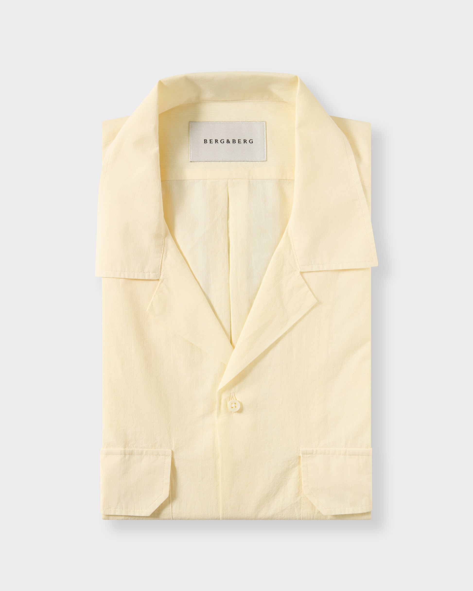Fred Camp Collar Shirt - Pale Lemon Berg & Berg