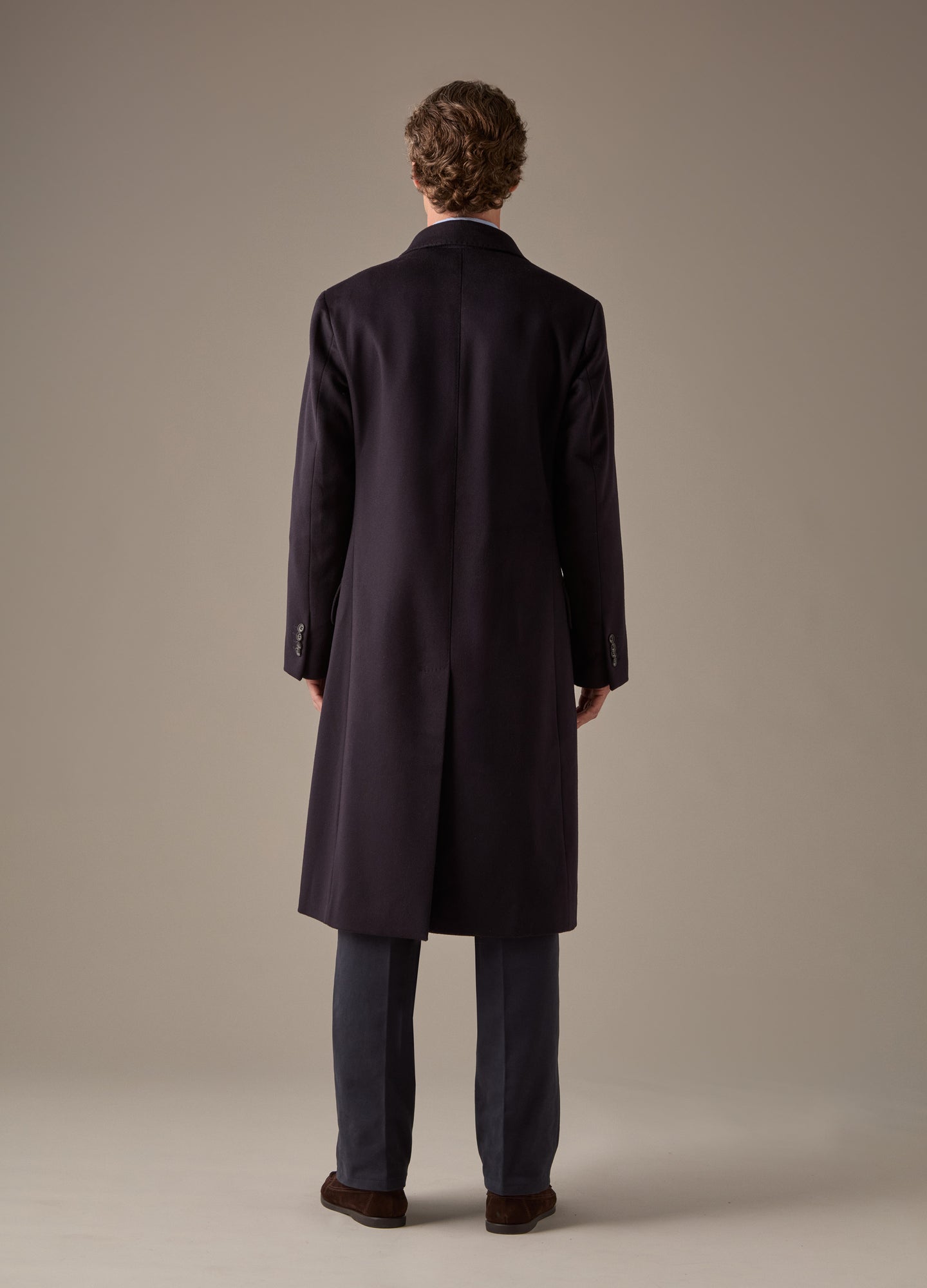 Noah Double Breasted Coat - Navy