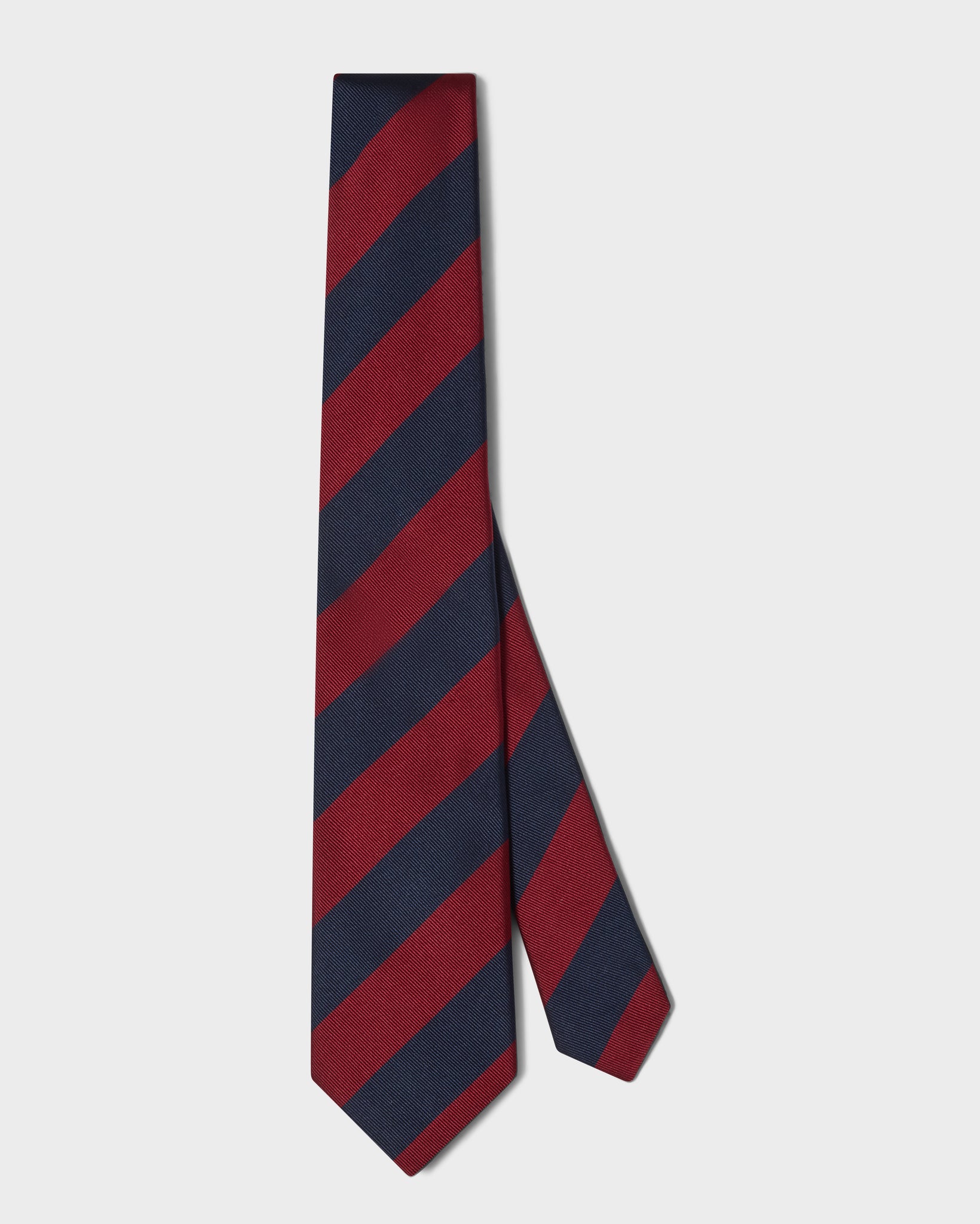 Block Stripe Silk Tie - Blue/Red Berg & Berg