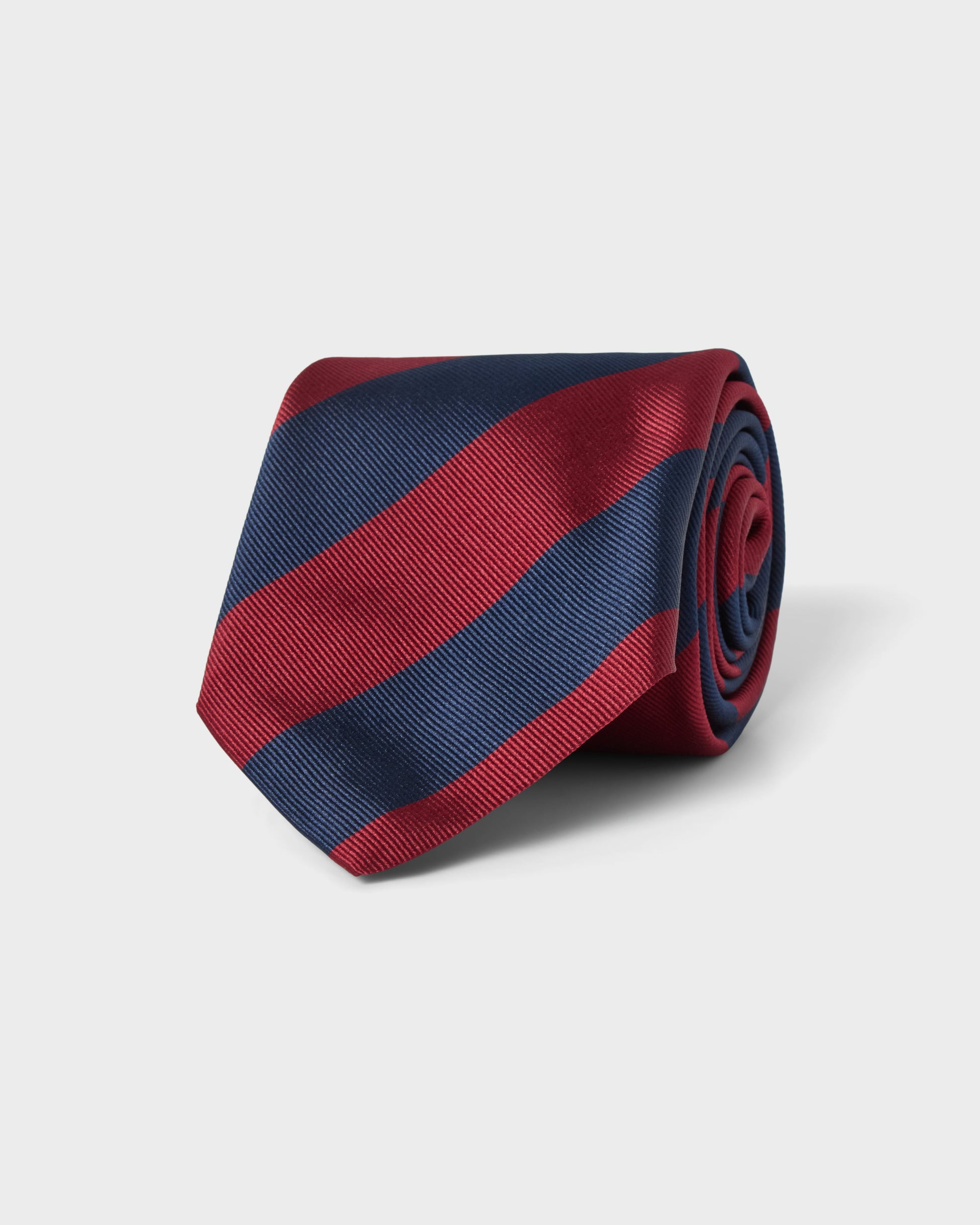 Block Stripe Silk Tie - Blue/Red Berg & Berg
