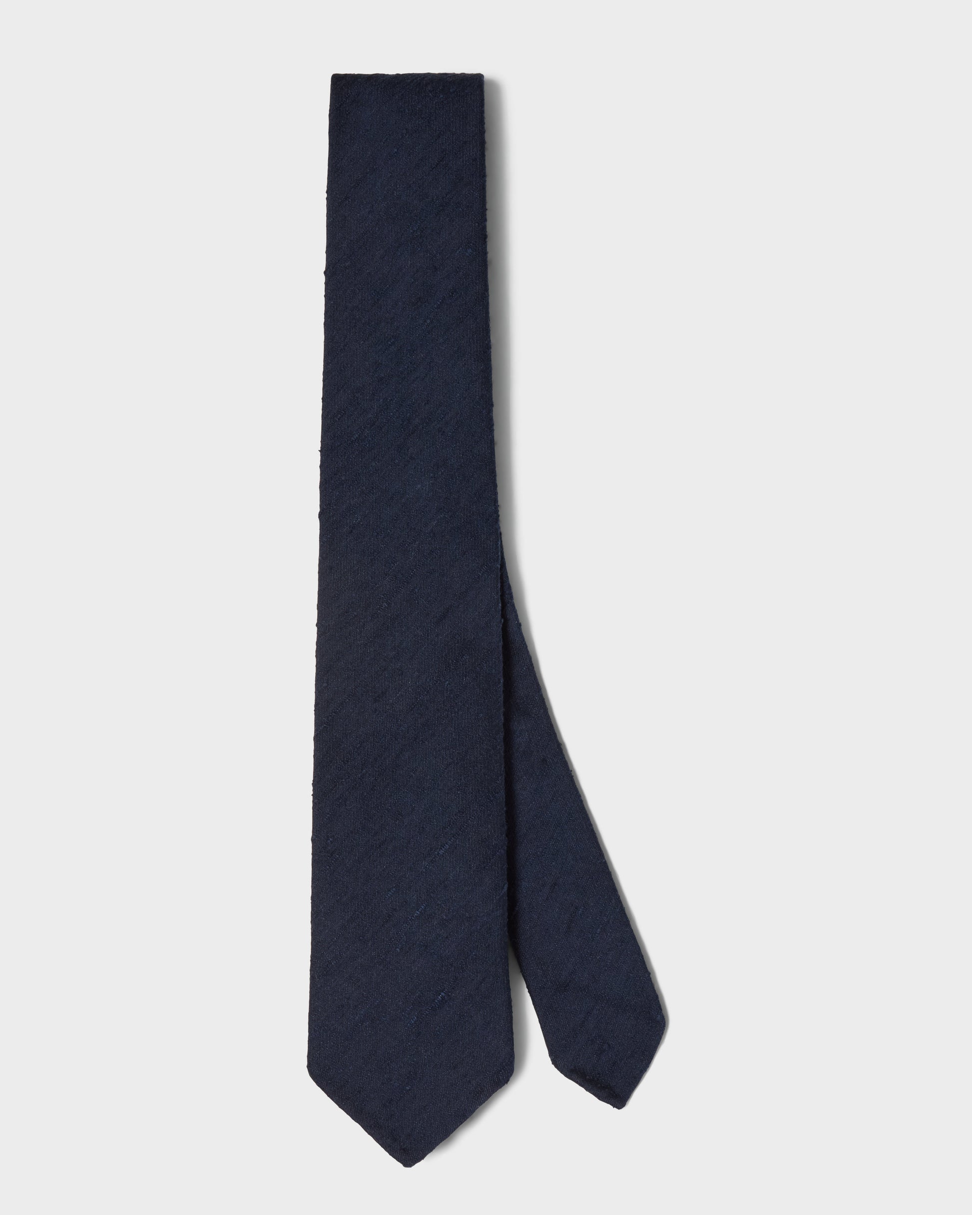 Shantung Silk Tie - Navy | Berg & Berg
