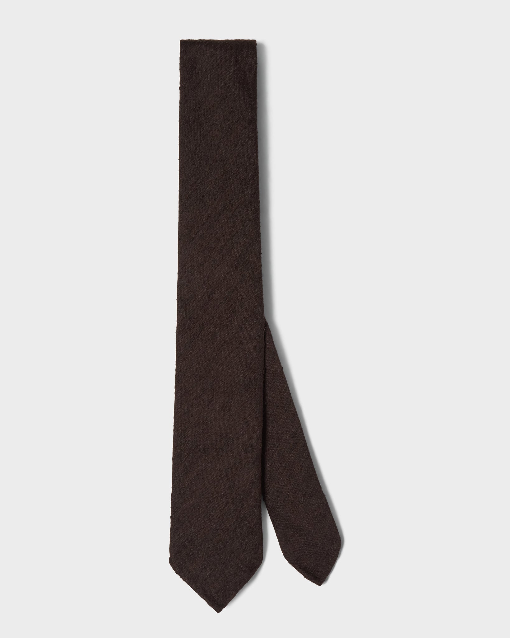 Shantung Silk Tie - Brown | Berg & Berg