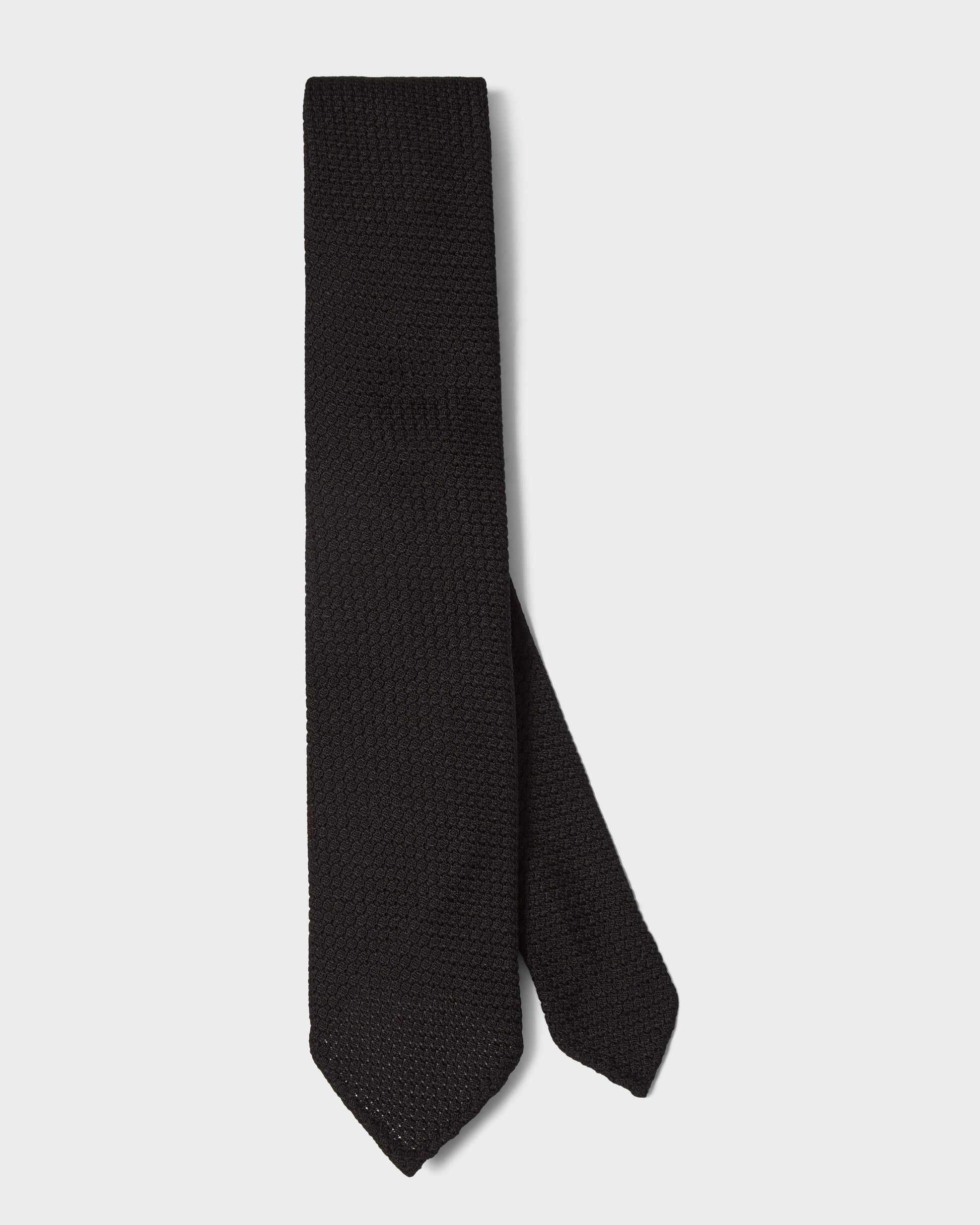 Grenadine Silk Tie - Black | Berg & Berg