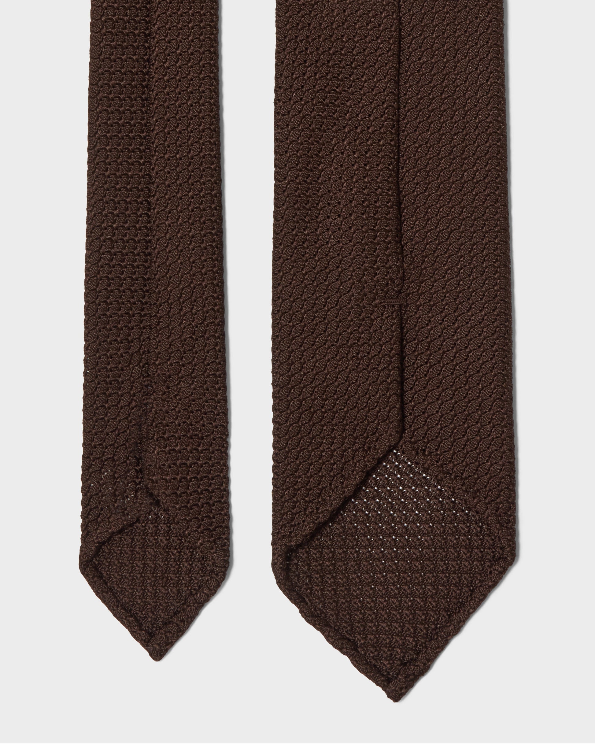 Grenadine Silk Tie - Brown | Berg & Berg