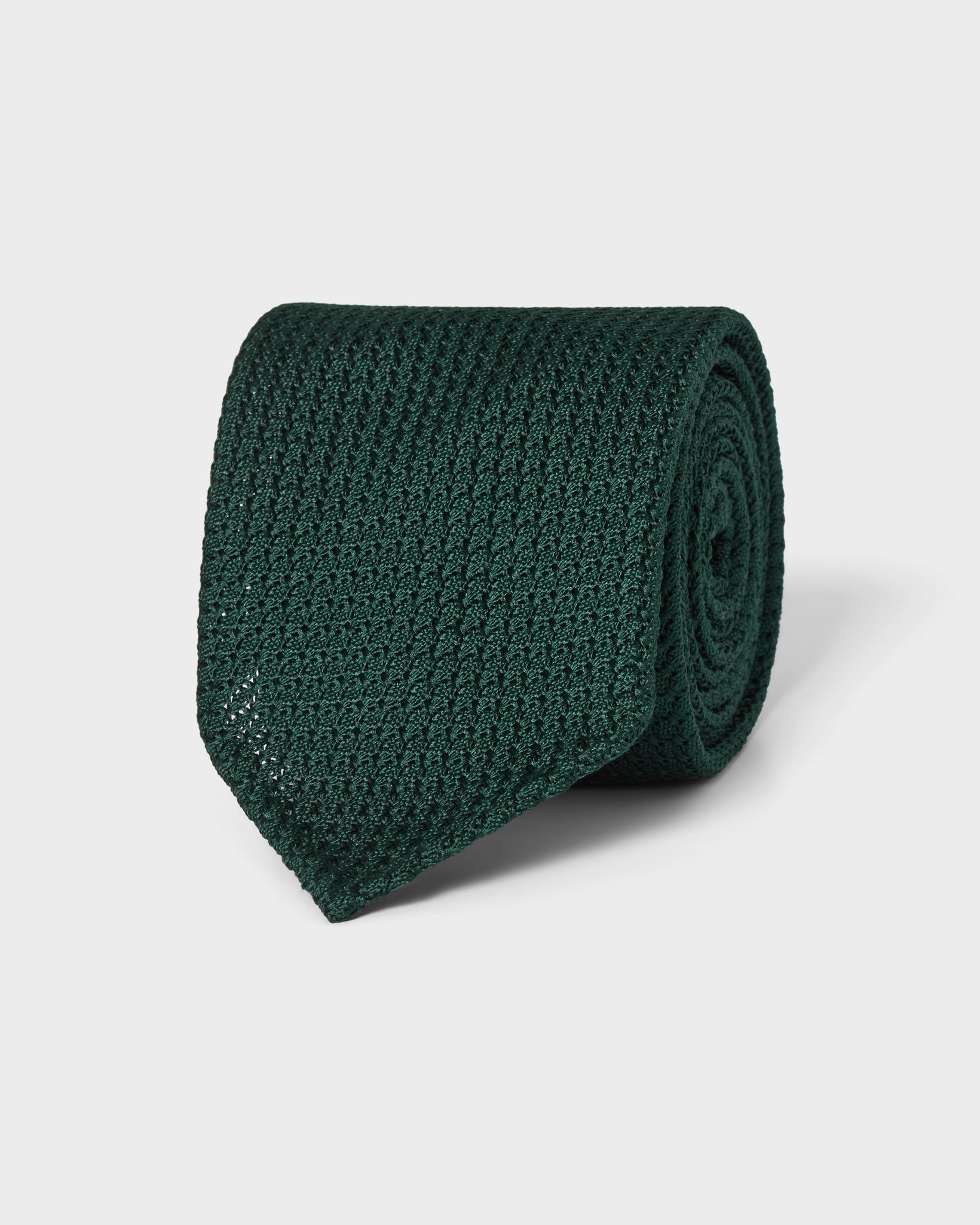 Grenadine Silk Tie - Bottle Green | Berg & Berg
