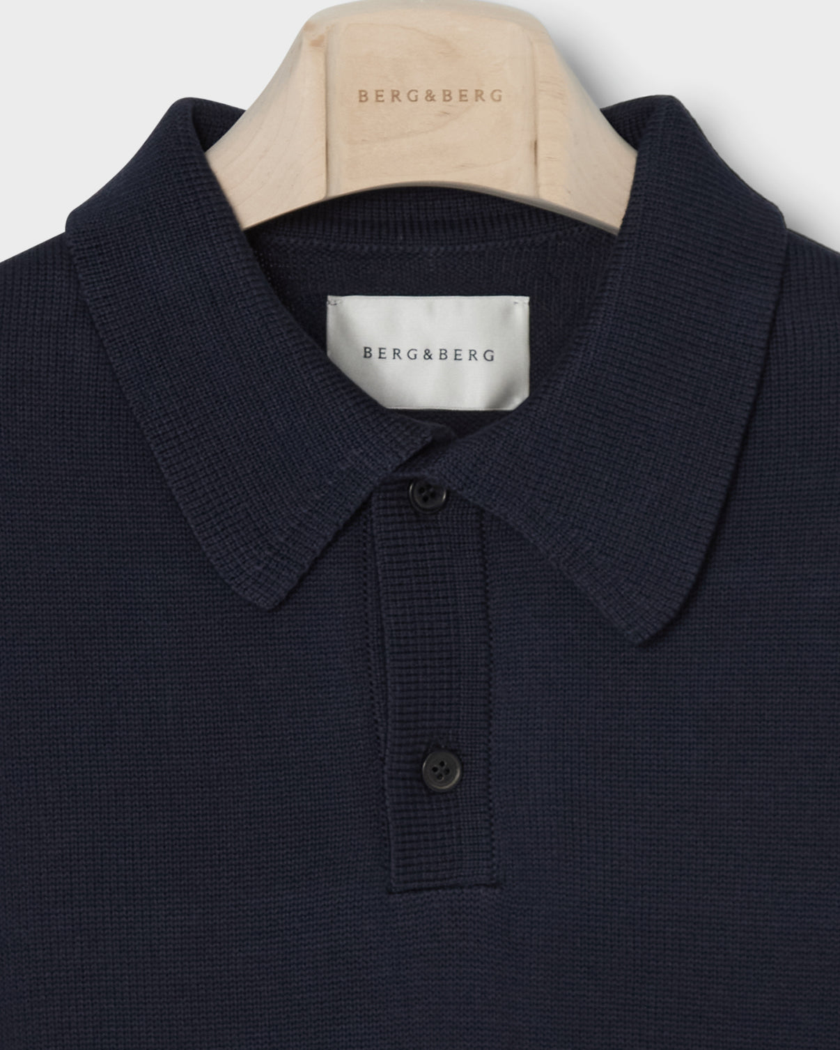 Bror Knitted Polo - Navy Berg & Berg