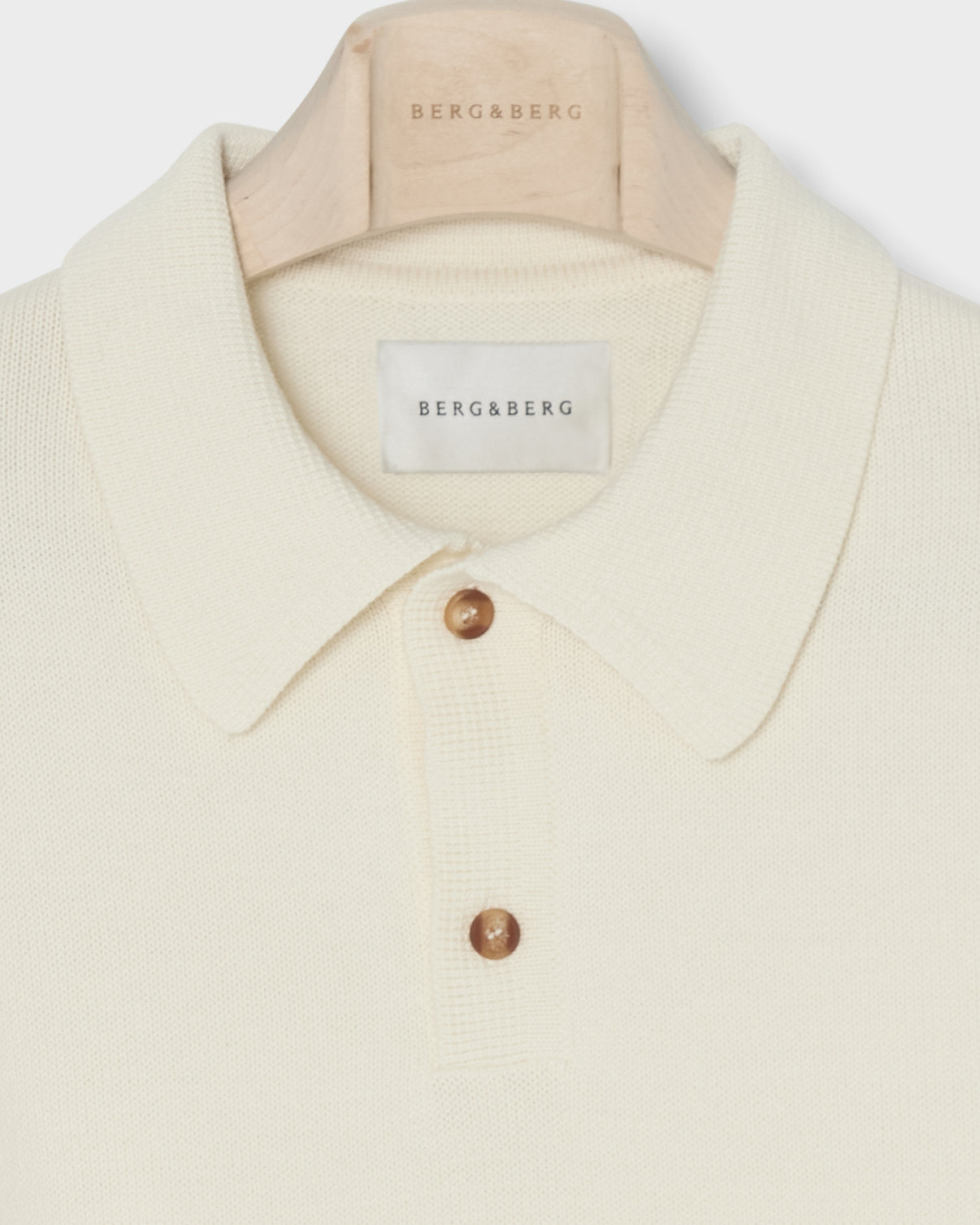 Bror Knitted Polo - Ivory Berg & Berg