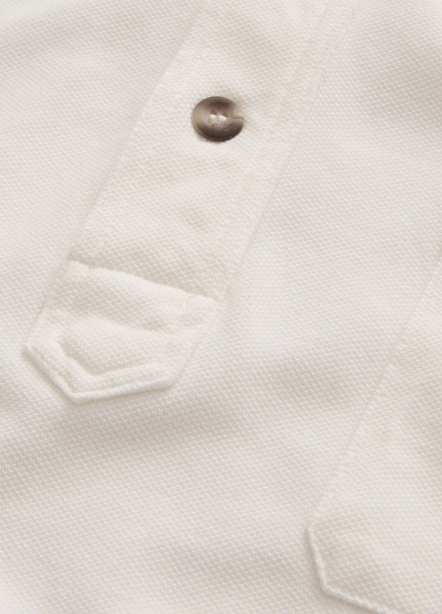 Teddy Long Sleeve Polo Shirt - White Berg & Berg