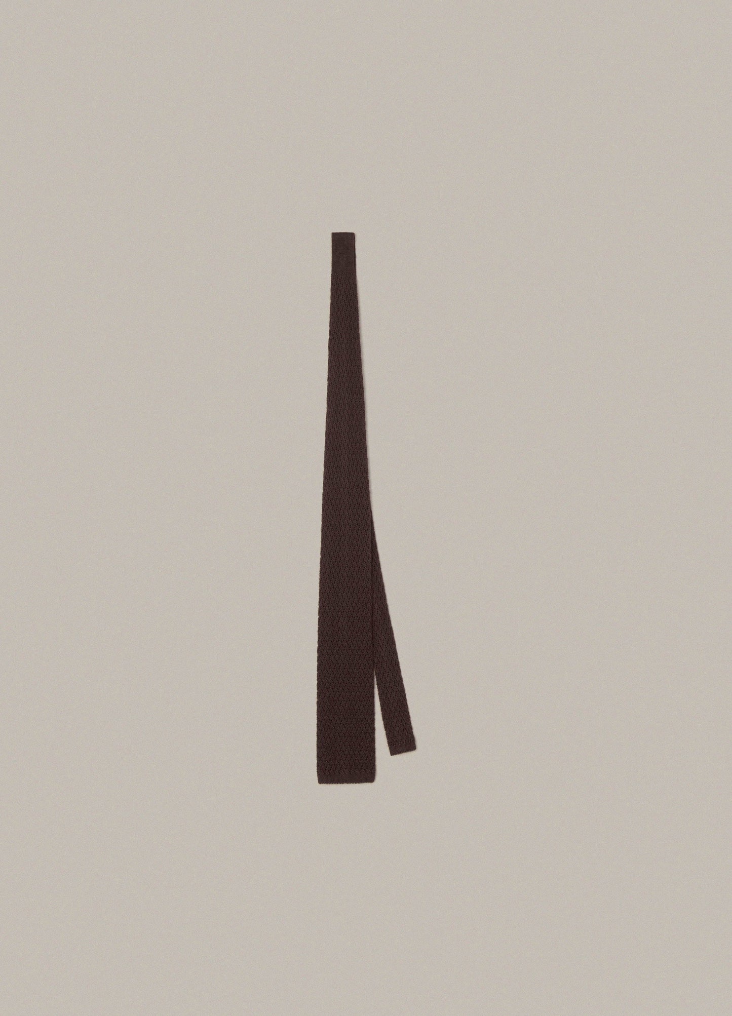 Knitted Zigzag Tie - Brown | Berg & Berg