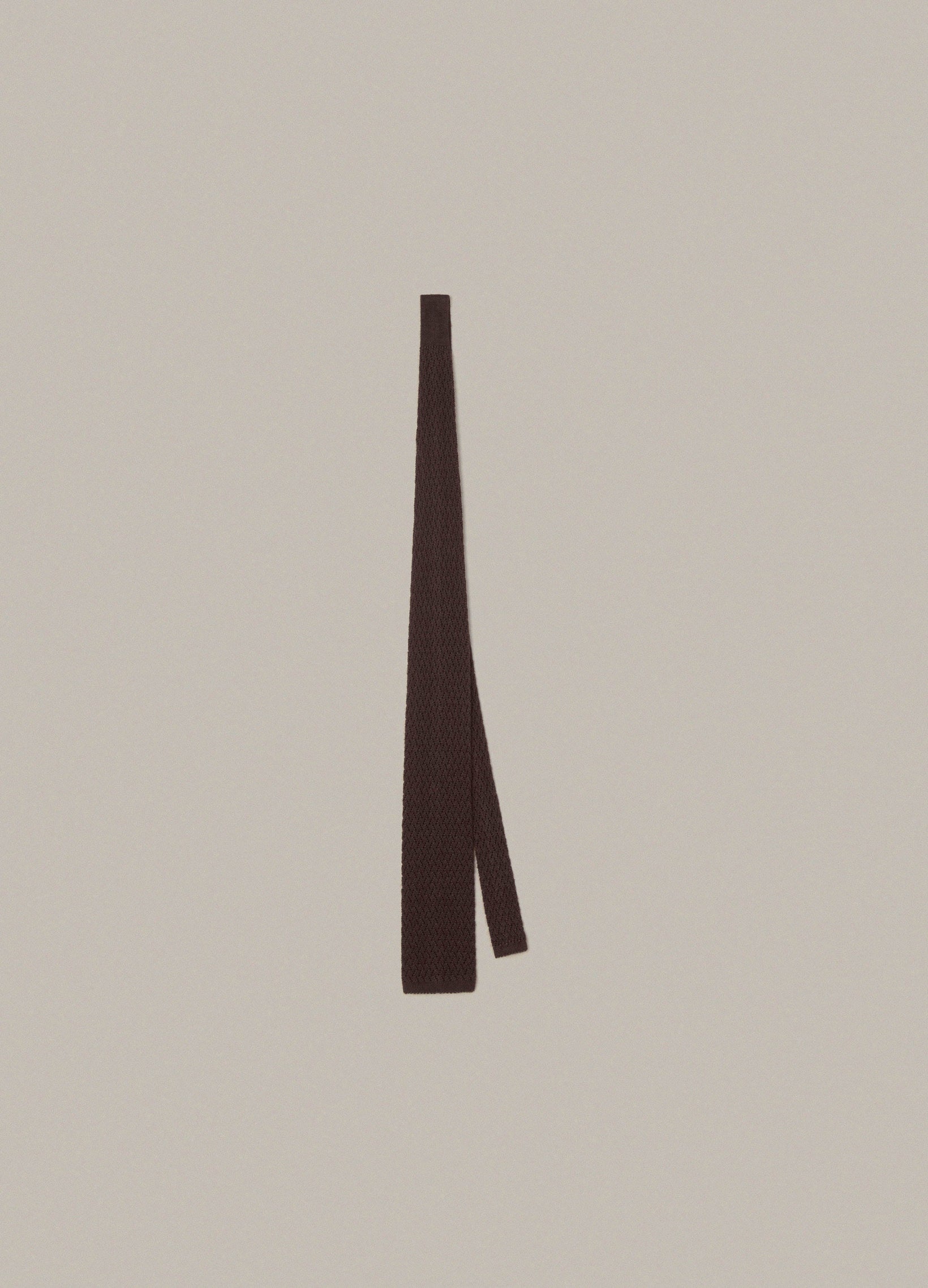 Knitted Zigzag Tie - Brown | Berg & Berg