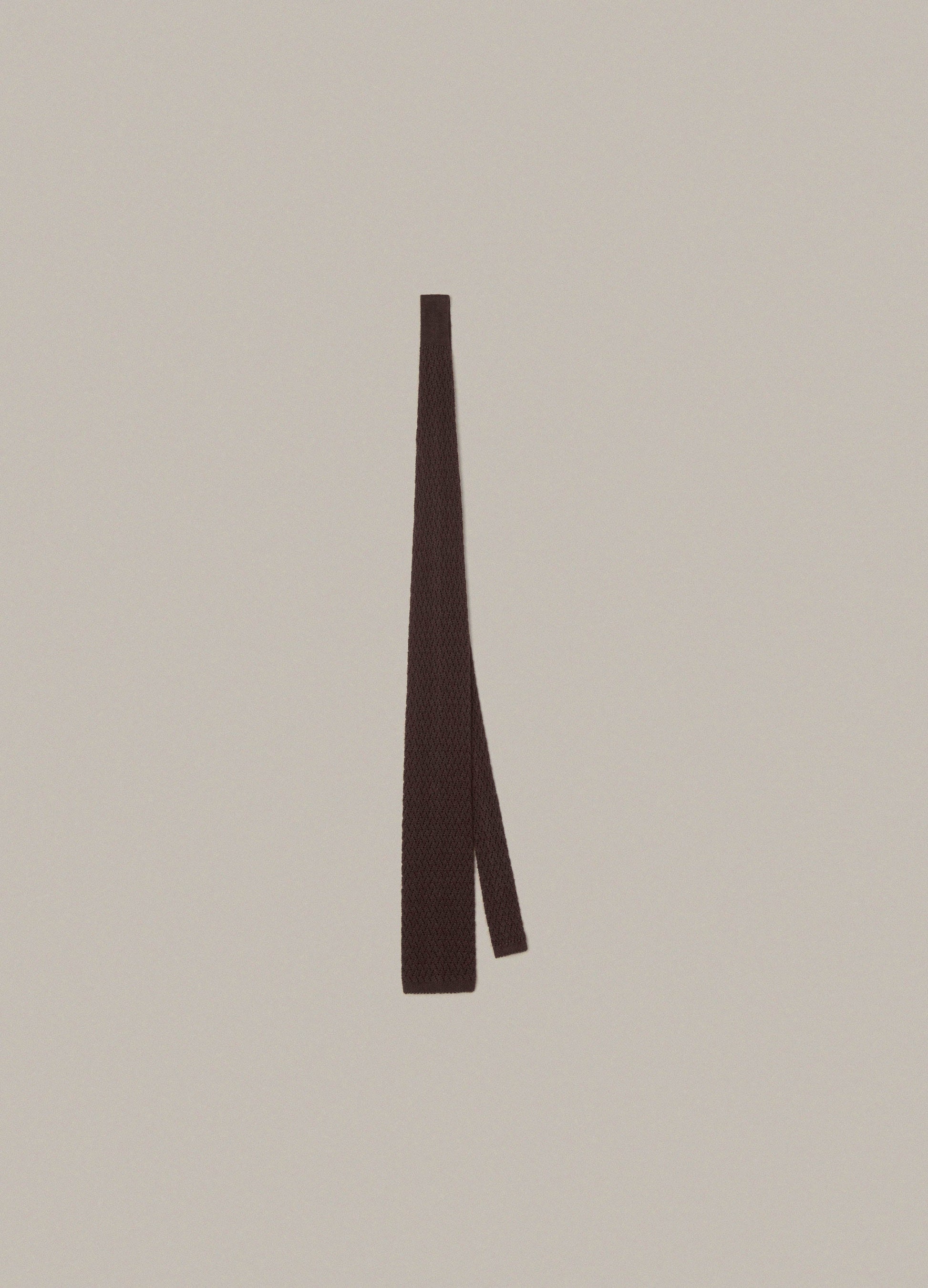 Knitted Zigzag Tie - Brown | Berg & Berg