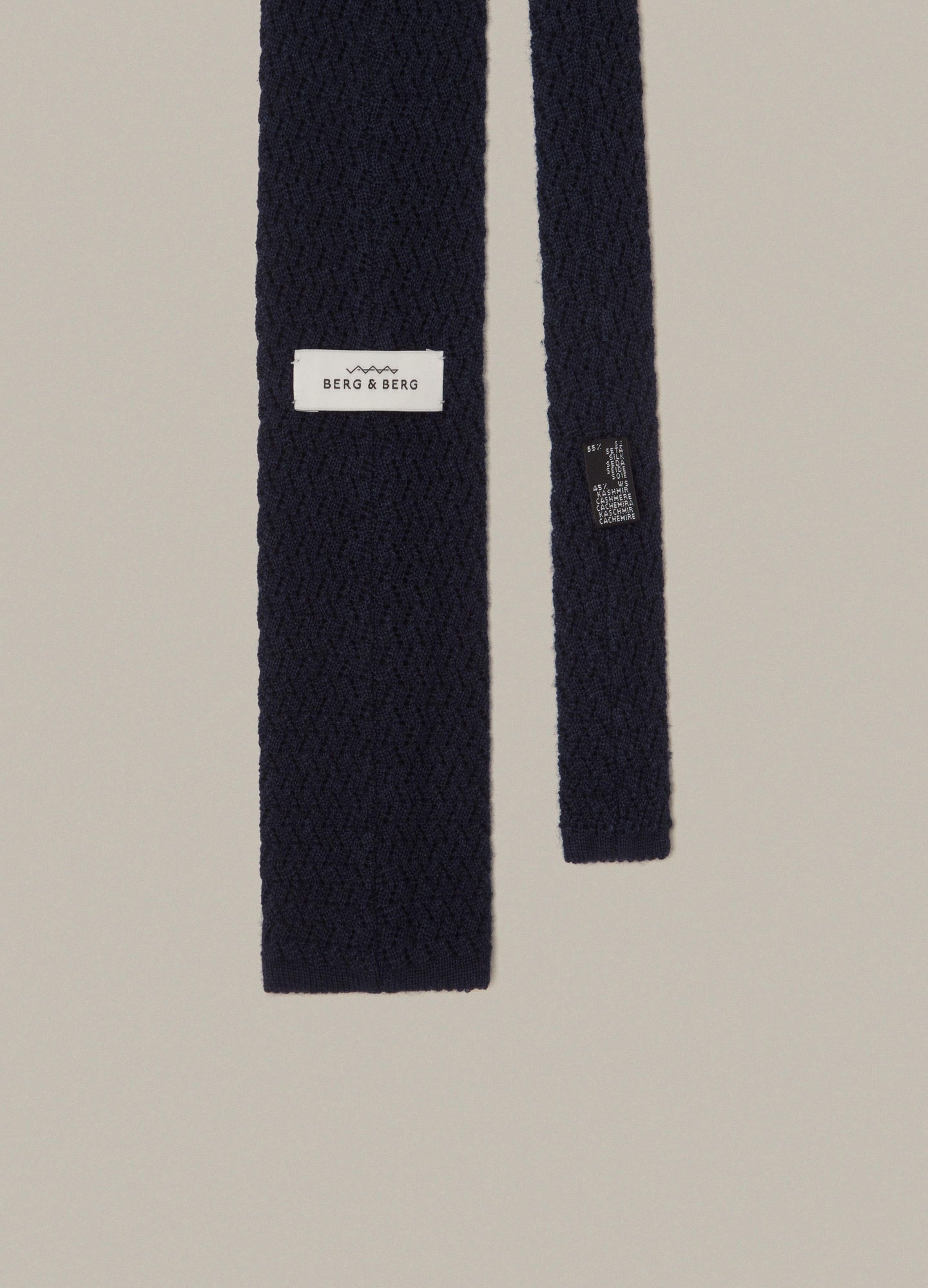 Knitted Zigzag Tie - Blue | Berg & Berg