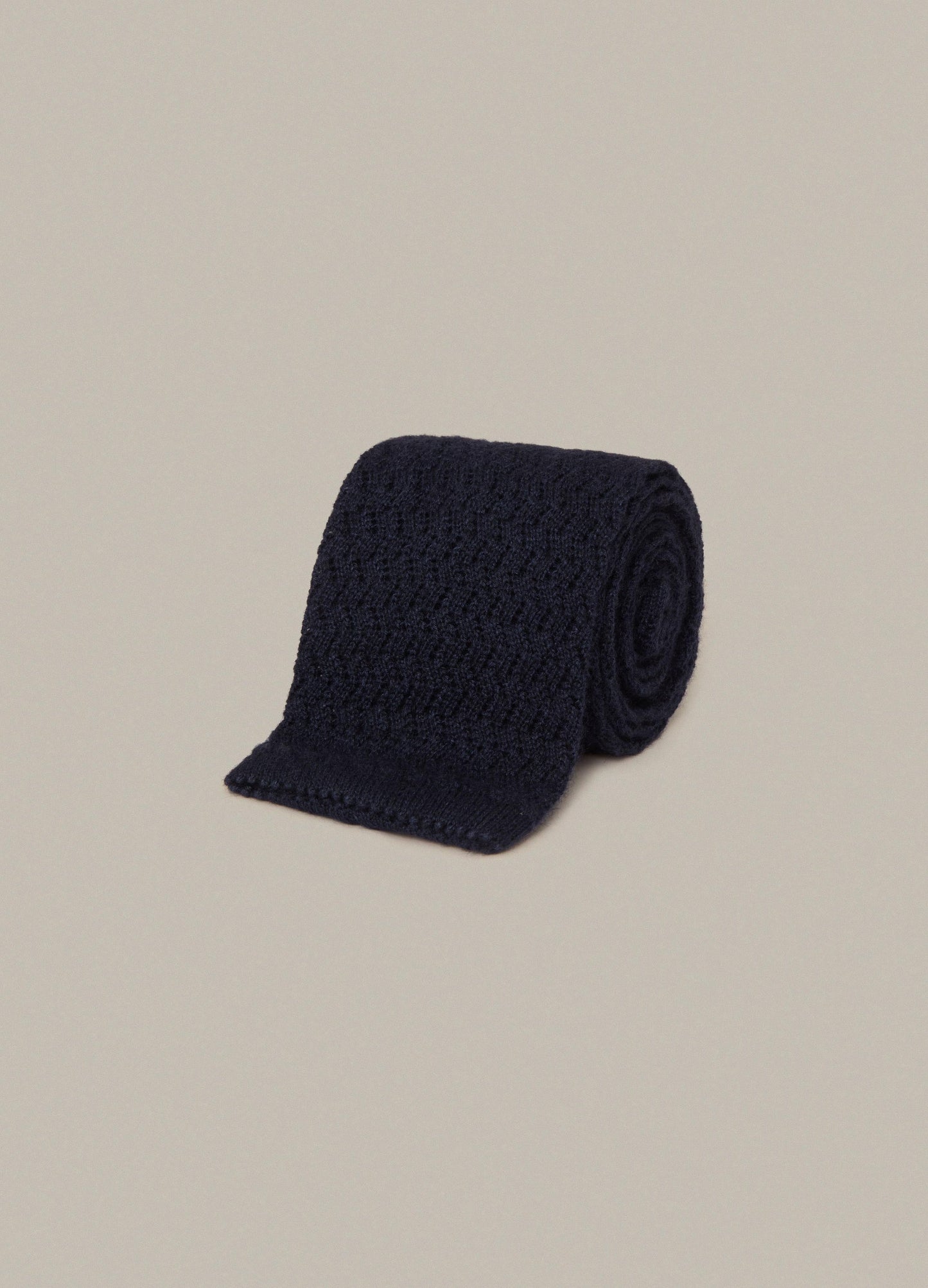 Knitted Zigzag Tie - Blue | Berg & Berg