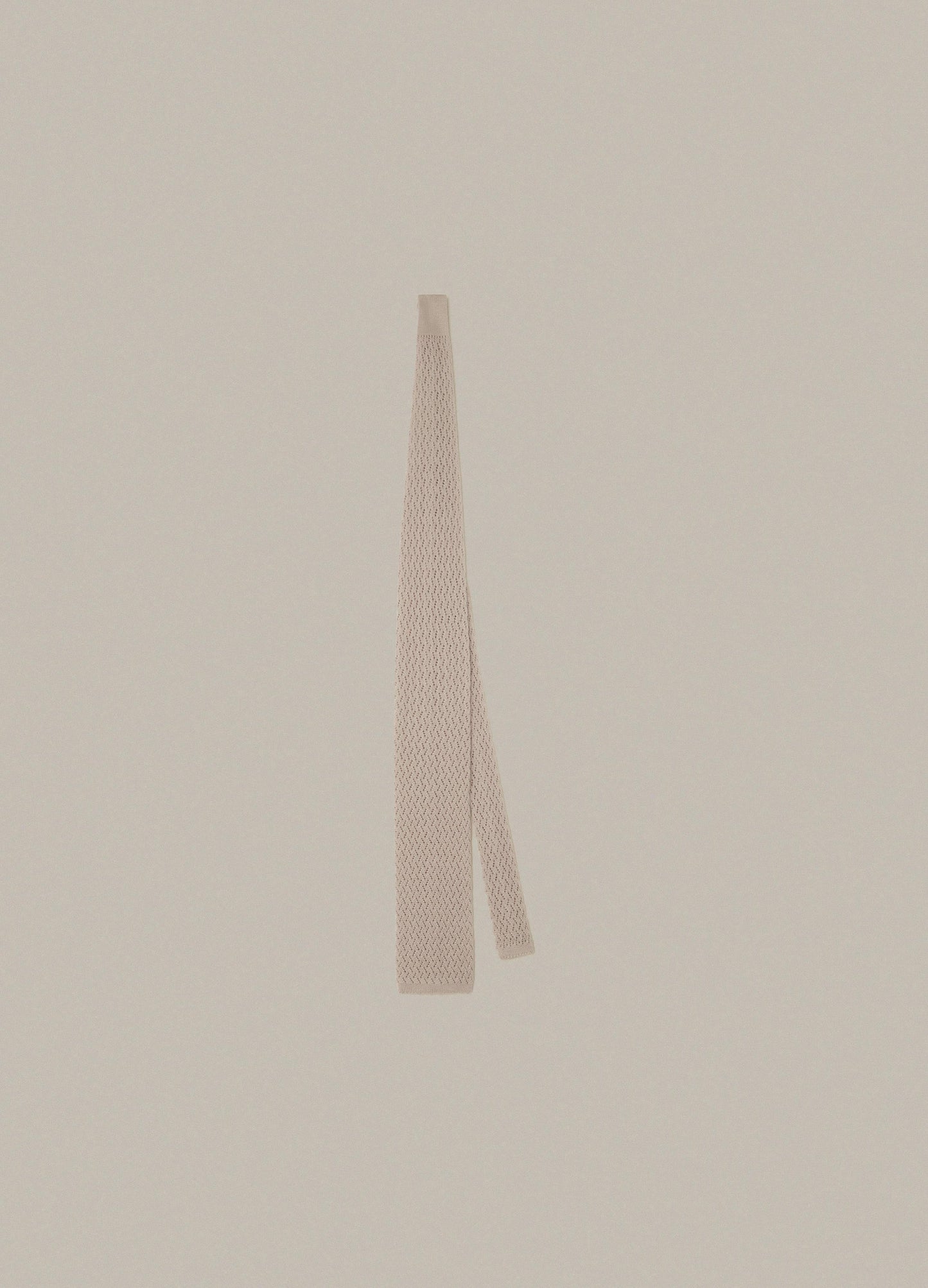 Knitted Zigzag Tie - Cream | Berg & Berg