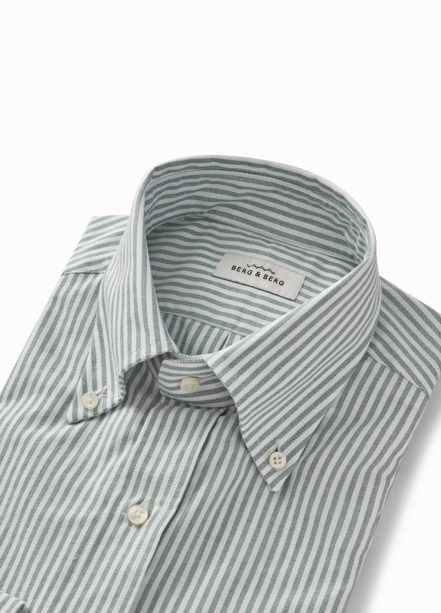 Ferdinand Button Down Shirt - Green/White Berg & Berg