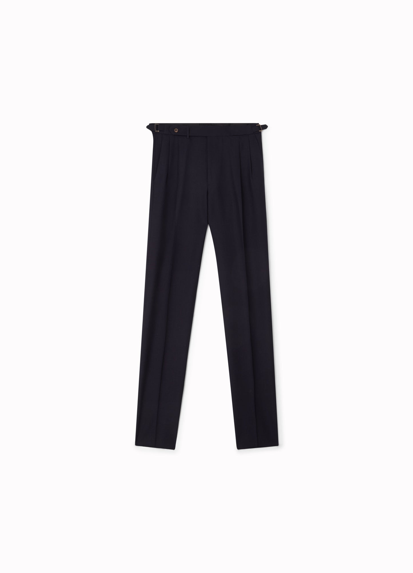 Antonio High Twist Wool Trousers - Navy Berg & Berg