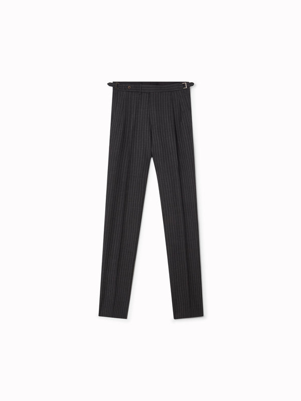 H&M dark blue chalk-stripe joggers | Clothes design, Fashion tips, Pants  for women