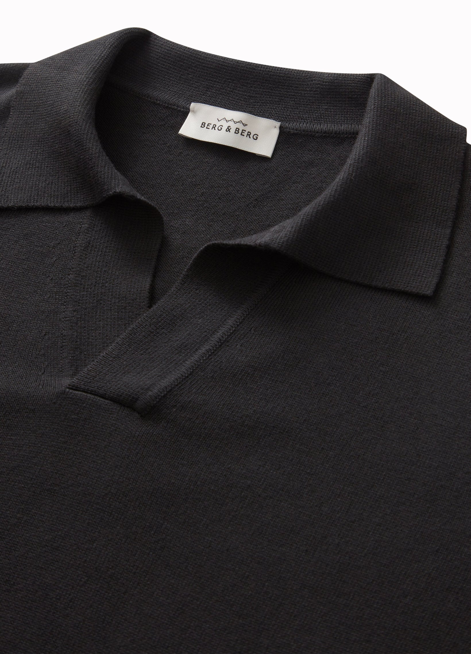 Bernt Knitted Polo - Black Berg & Berg