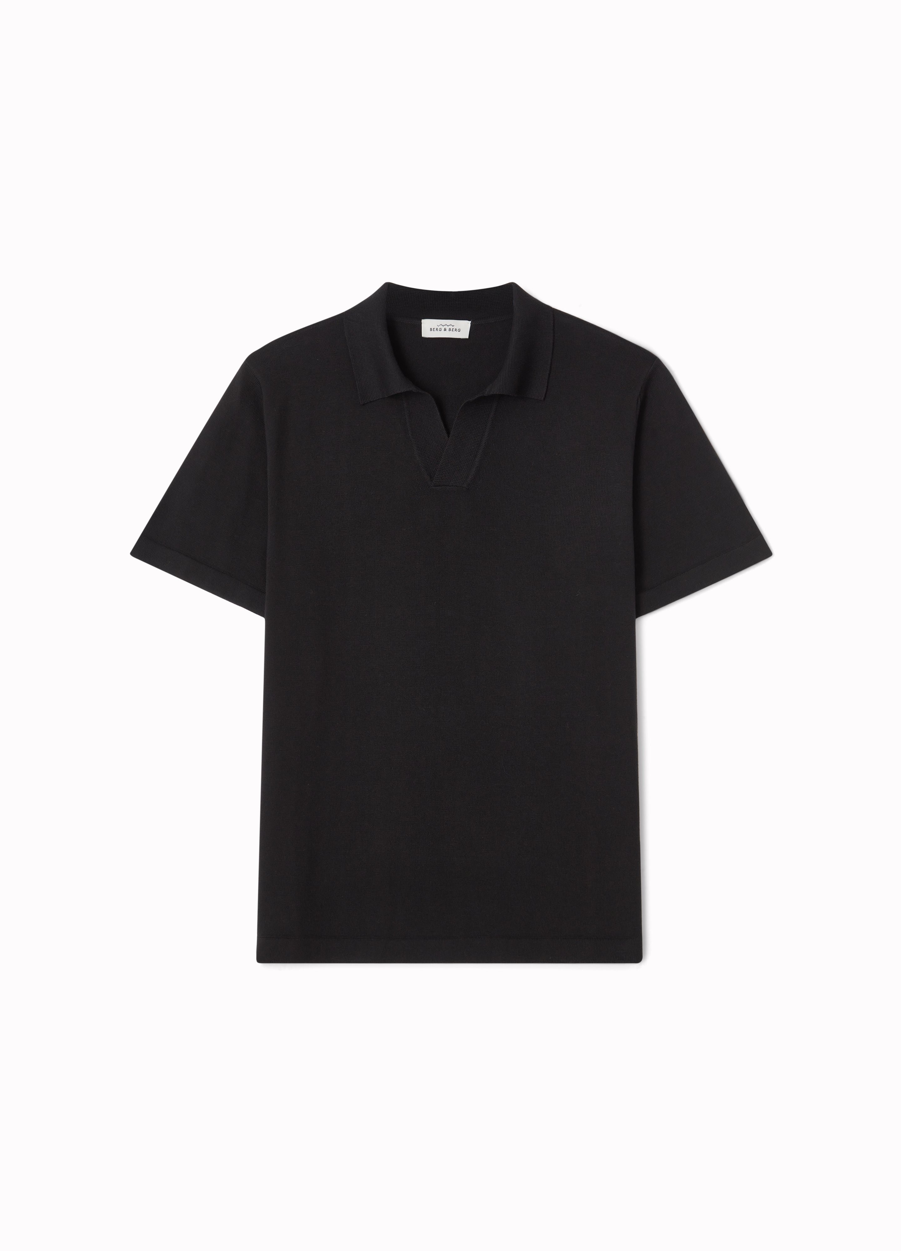 Bernt Knitted Polo - Black Berg & Berg