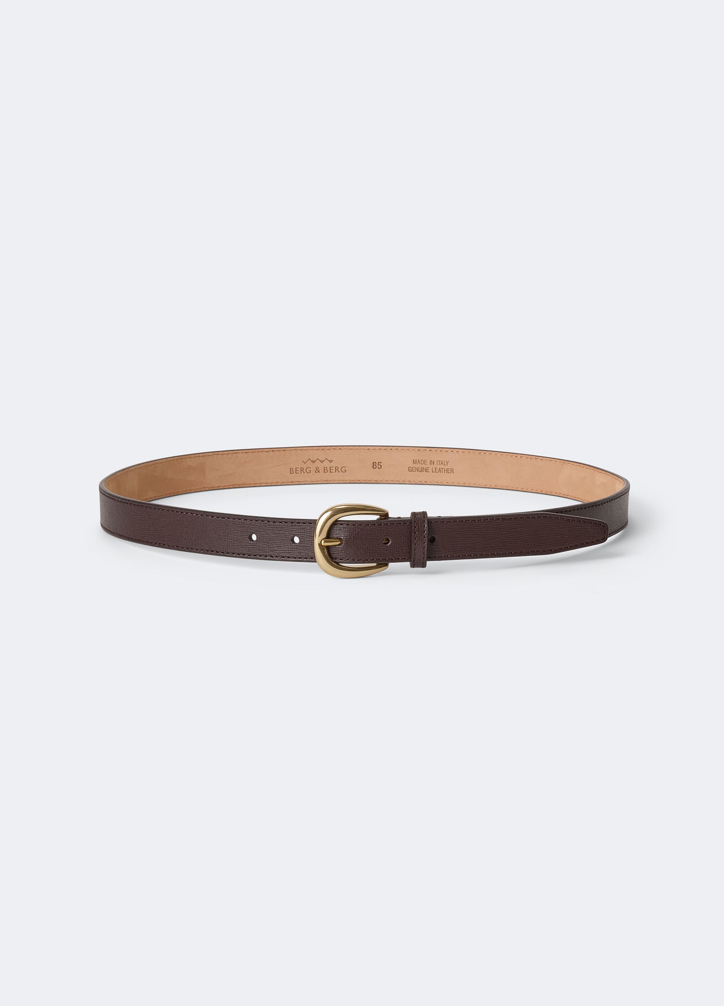 Leather Belt - Dark Brown Saffiano