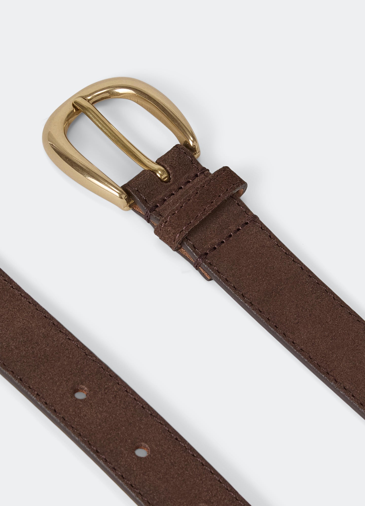 Suede Belt - Dark Brown