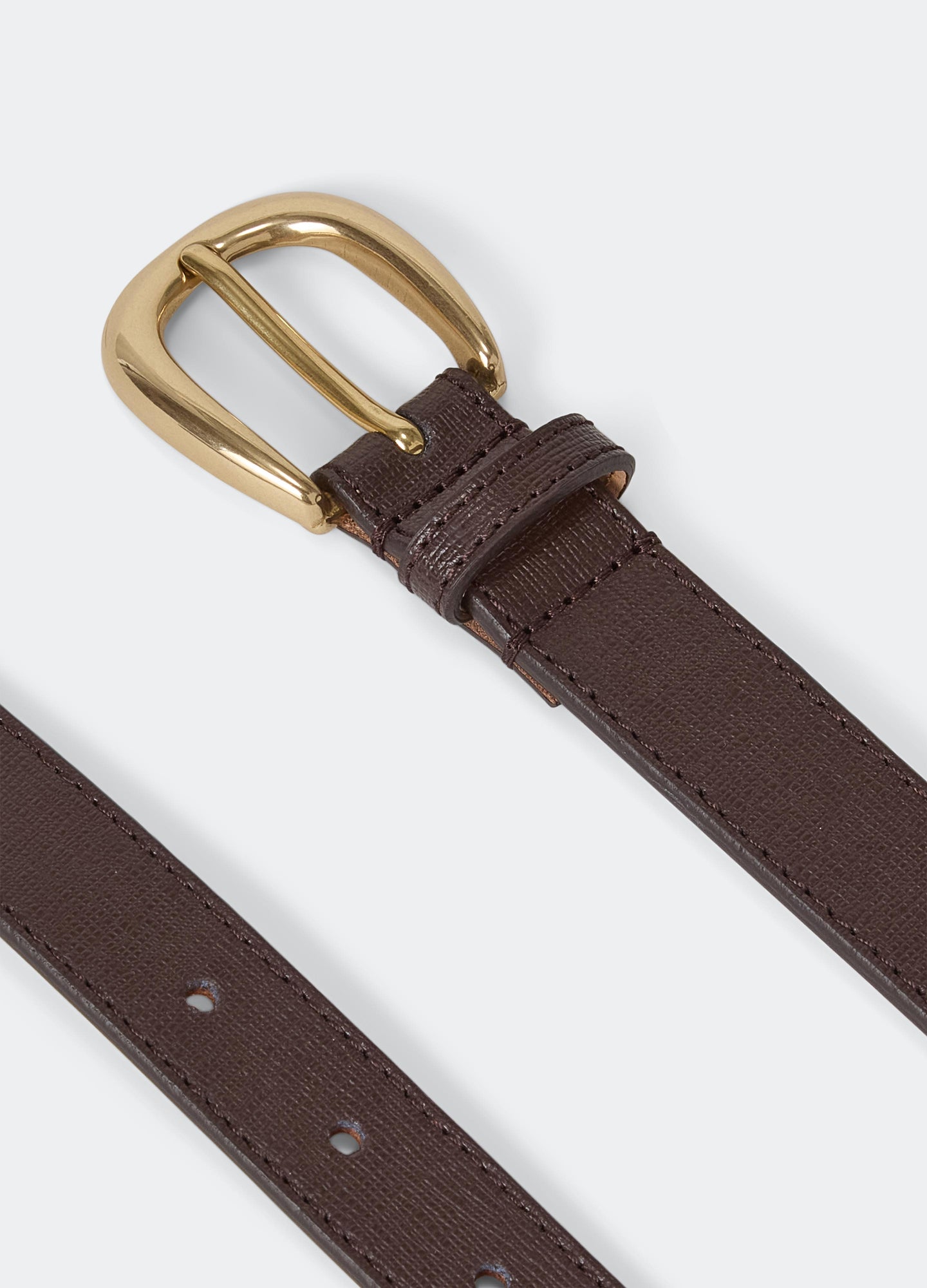 Leather Belt - Dark Brown Saffiano