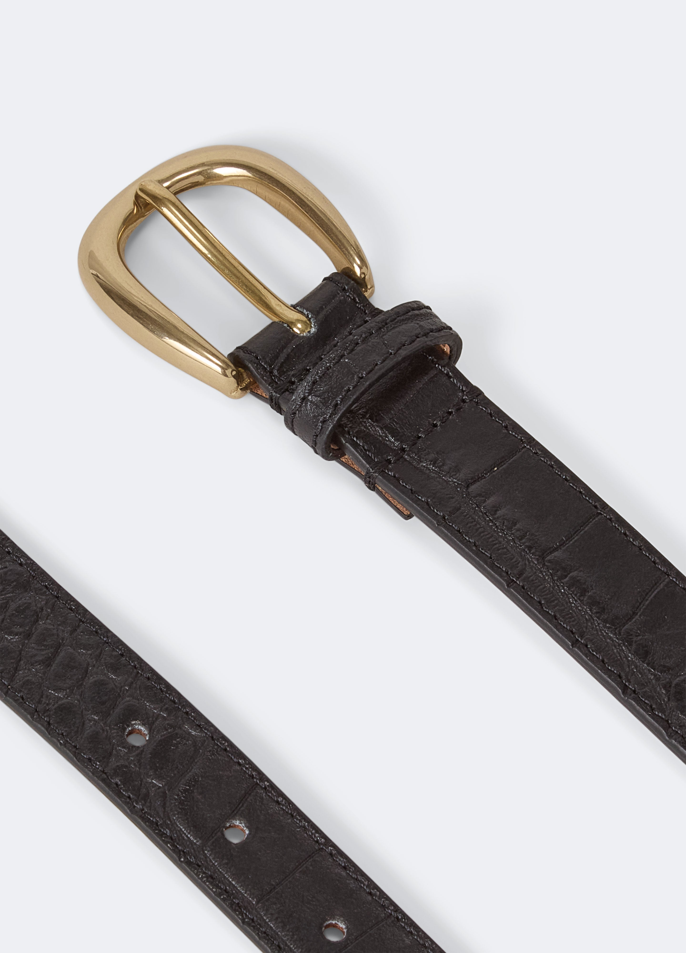 CBelt -5796 Croco Leather Belt - Grey