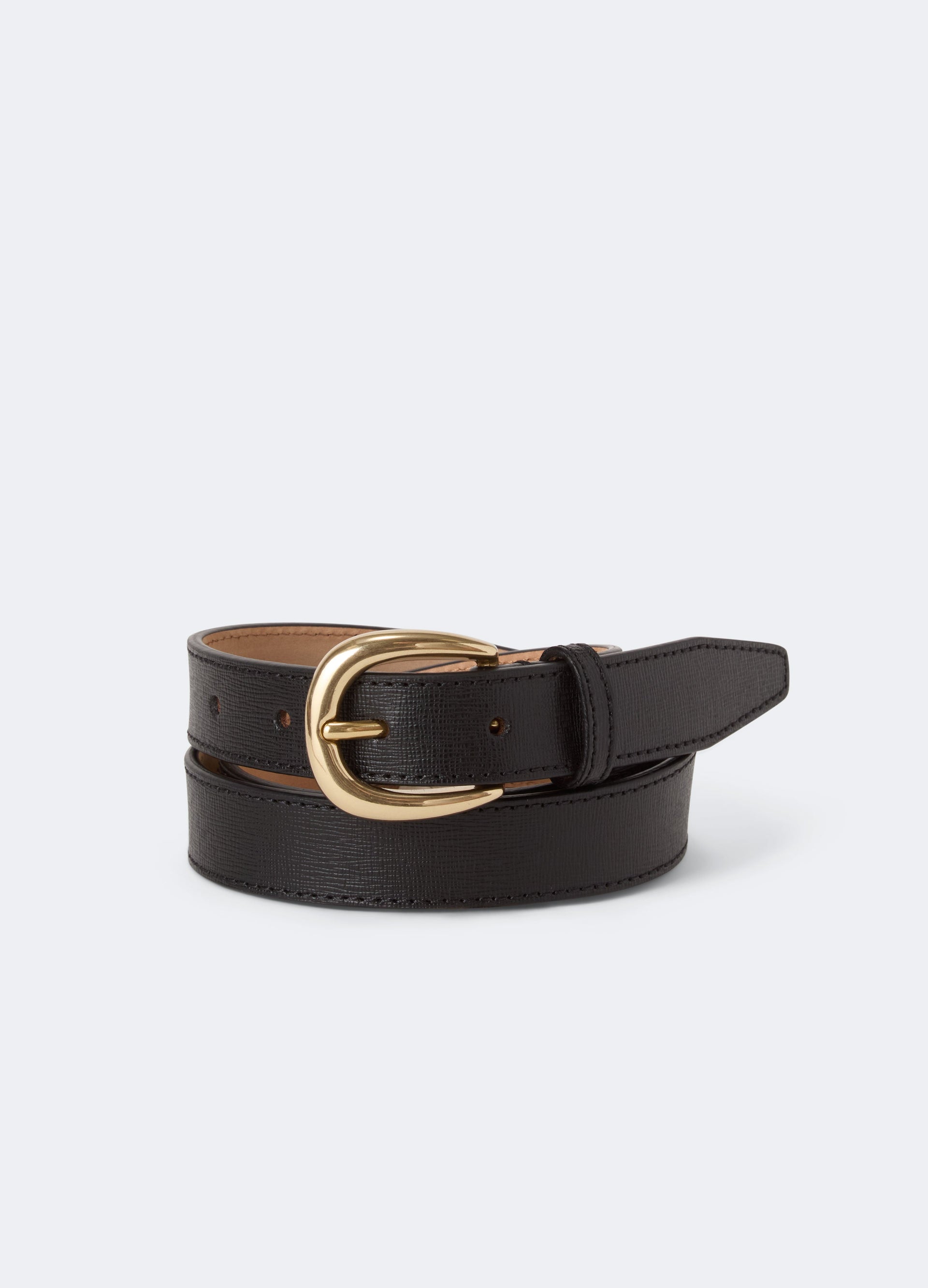 Leather Belt - Black Saffiano Berg & Berg