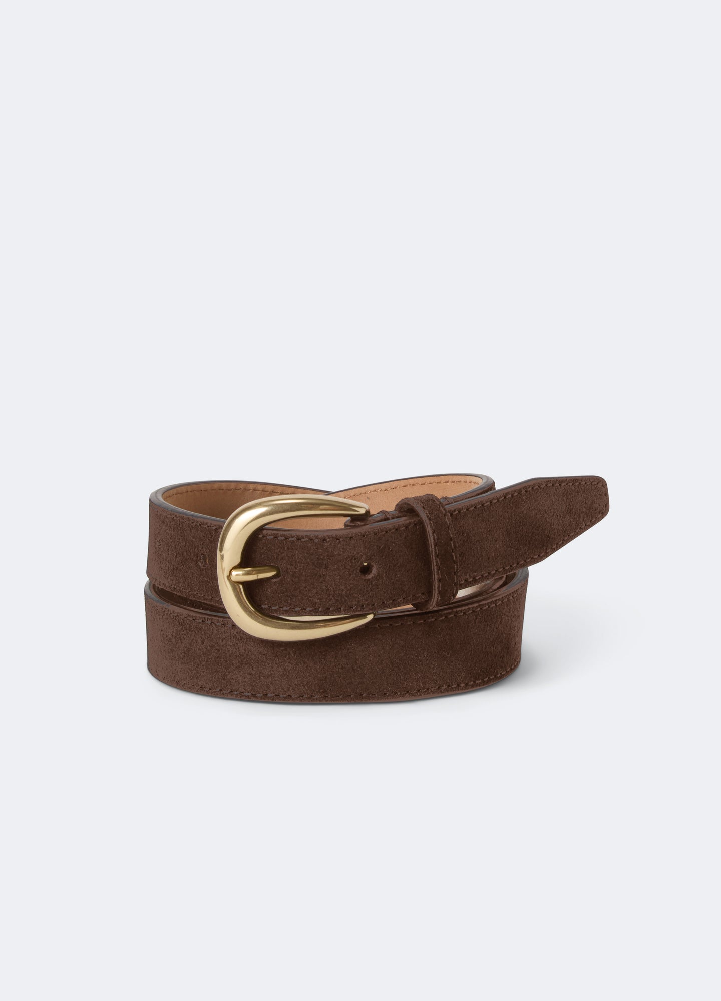 Suede Belt - Dark Brown