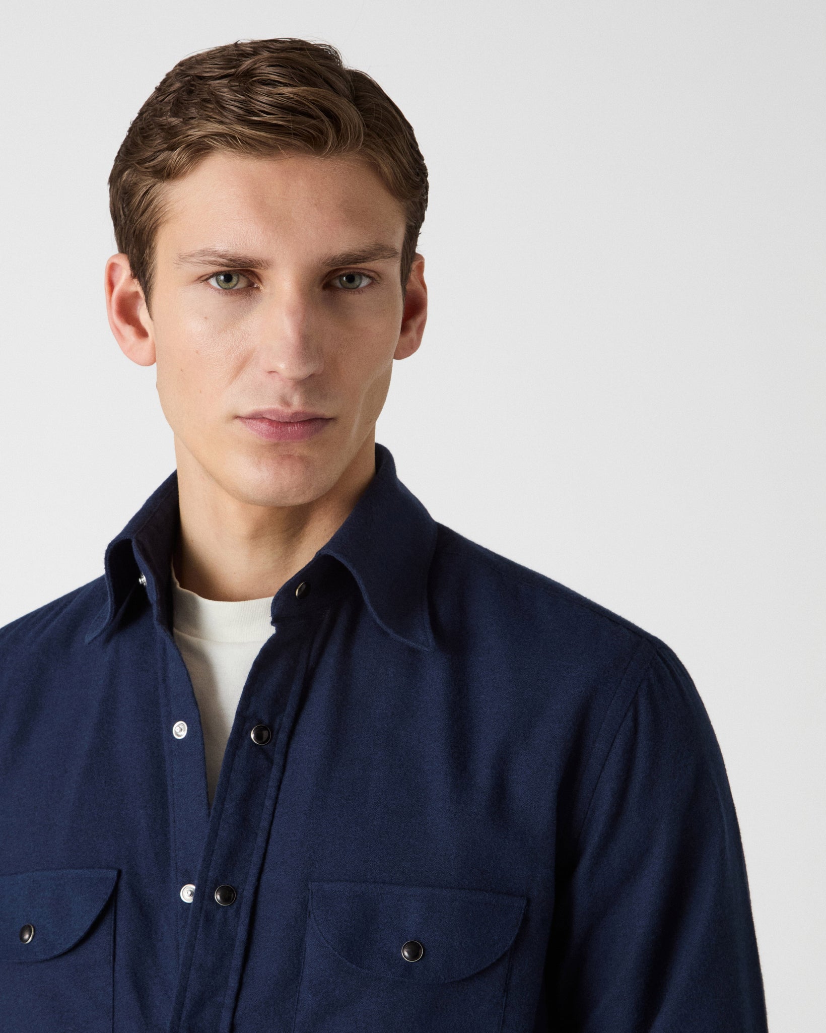 Fernando Western Shirt - Navy Berg & Berg