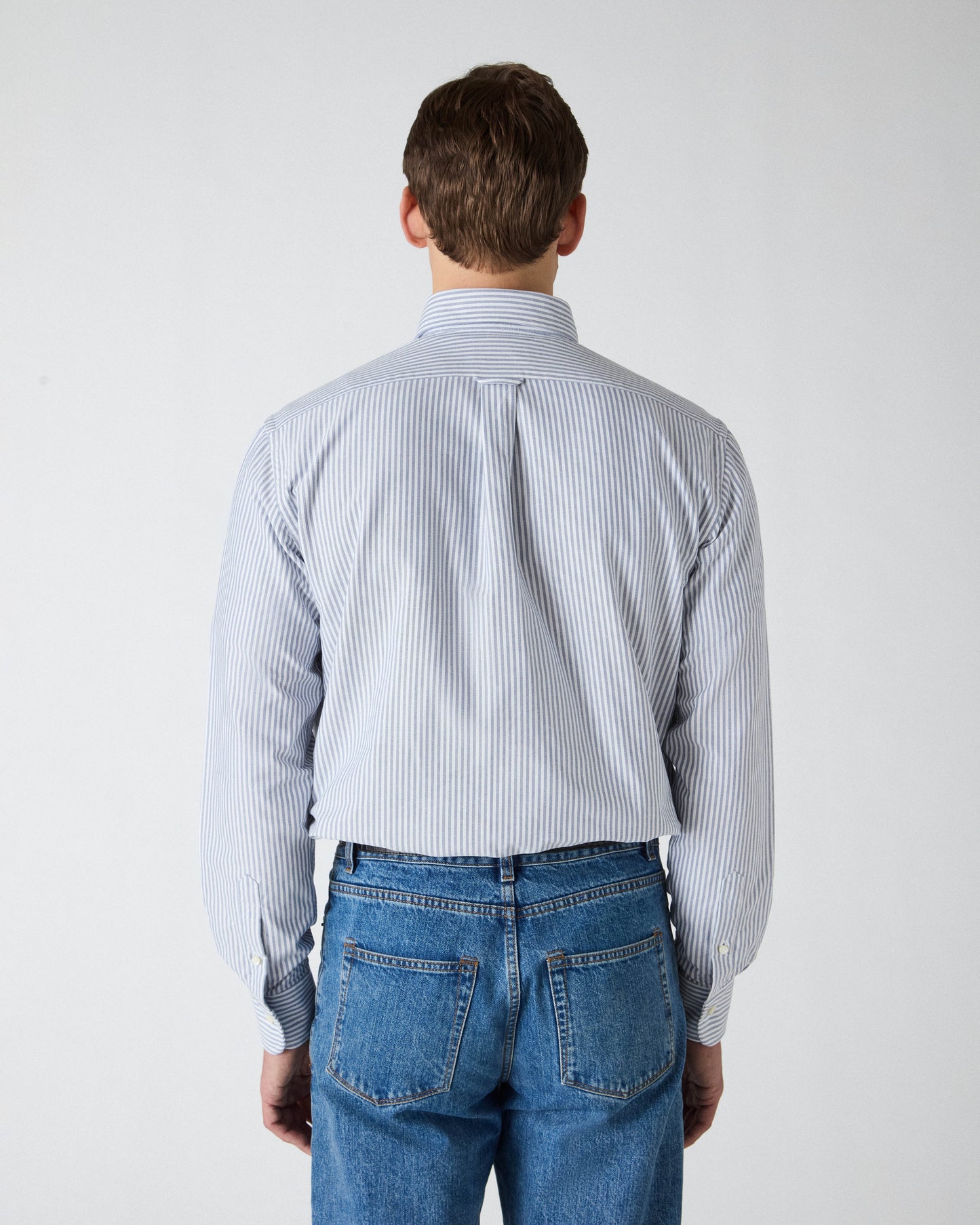 Ferdinand Oxford Button Down Shirt - White/Navy Berg & Berg