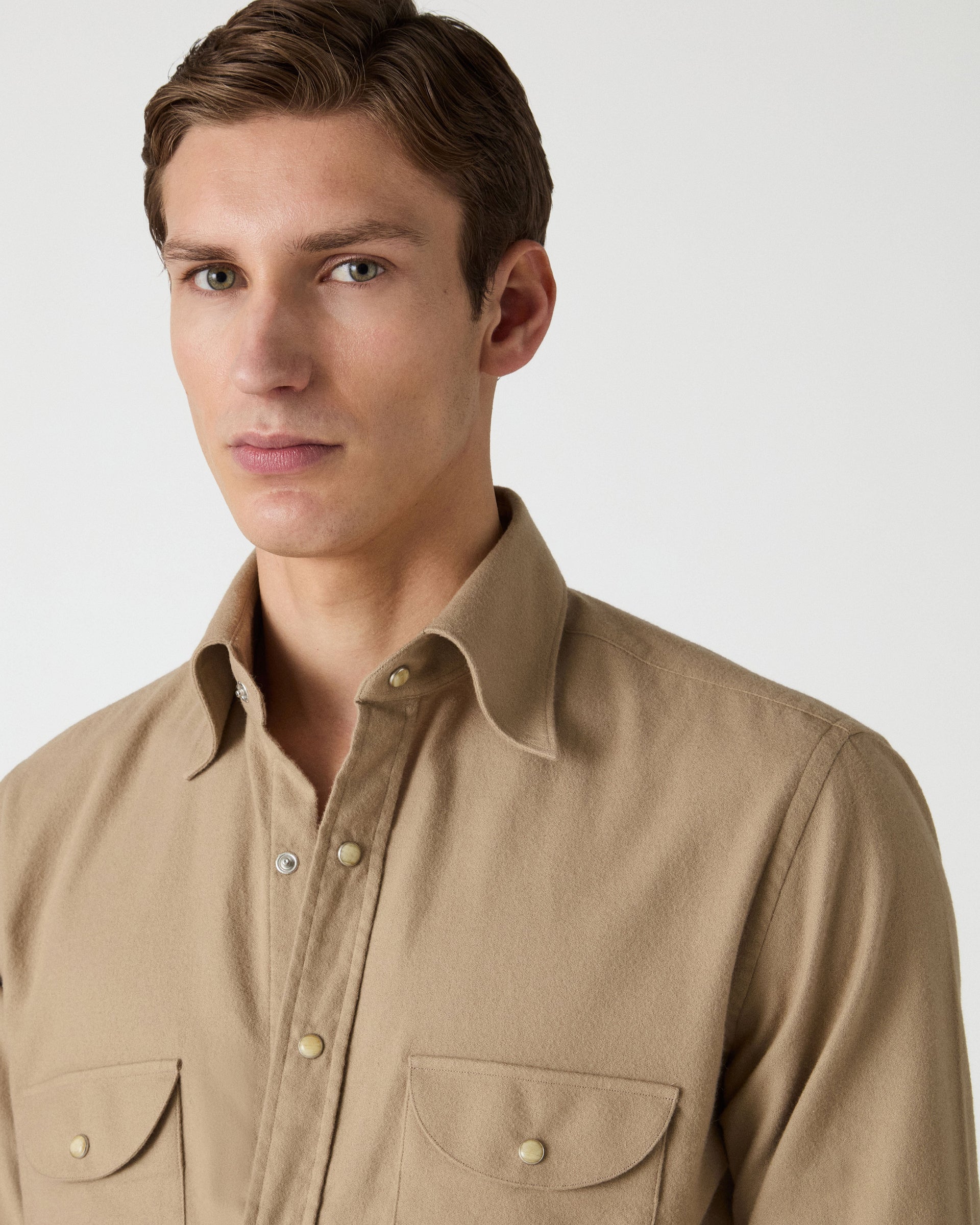 Fernando Western Shirt - Camel Berg & Berg