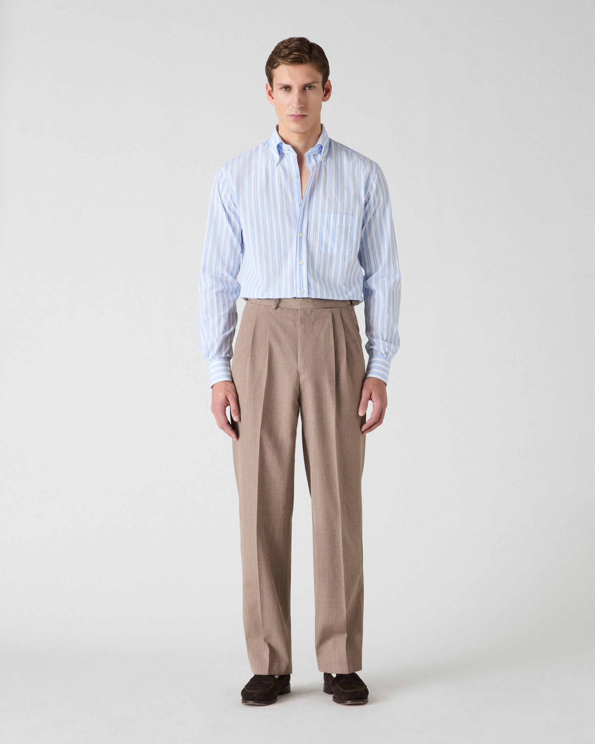 August Cavalry Twill Trousers - Brown Berg & Berg