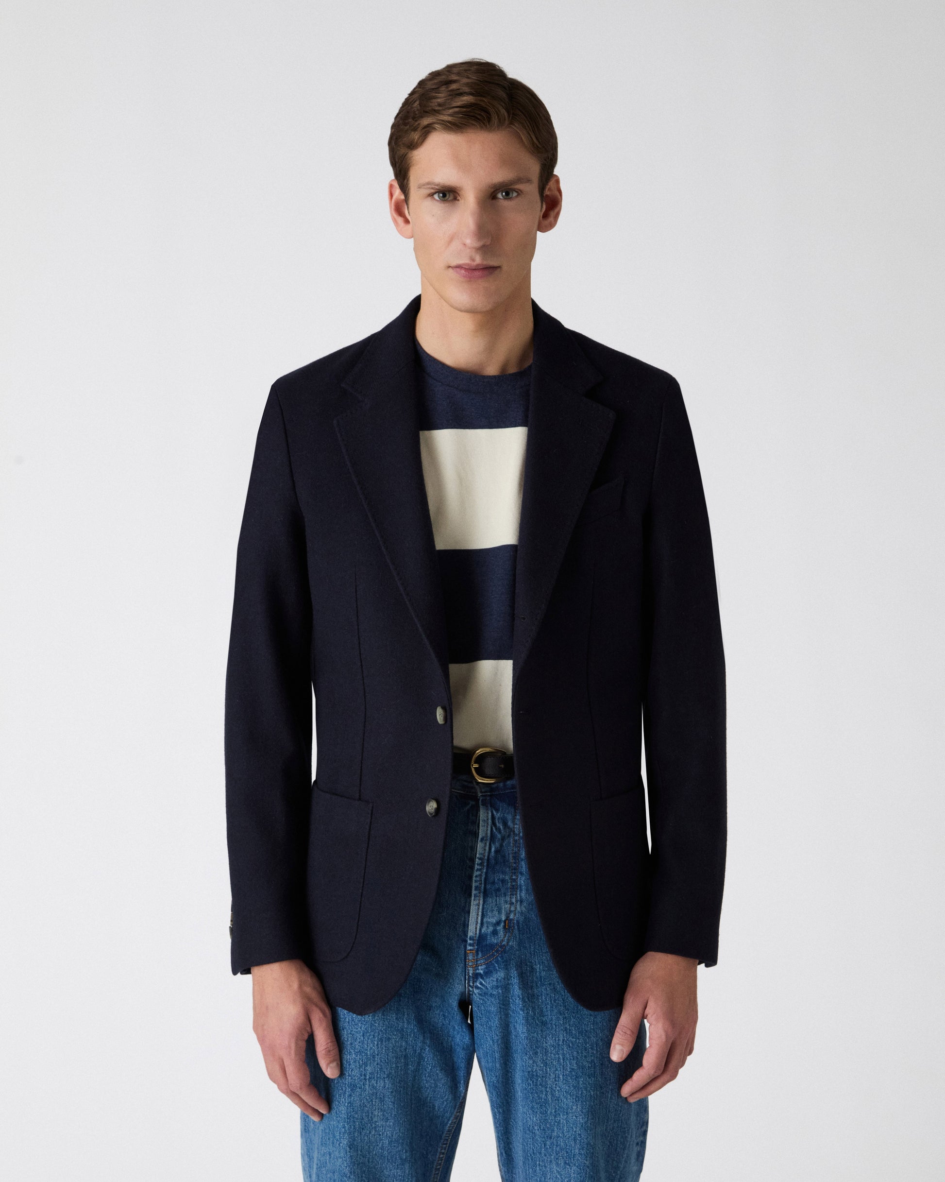 Dante Unlined Tweed Jacket - Blue Berg & Berg