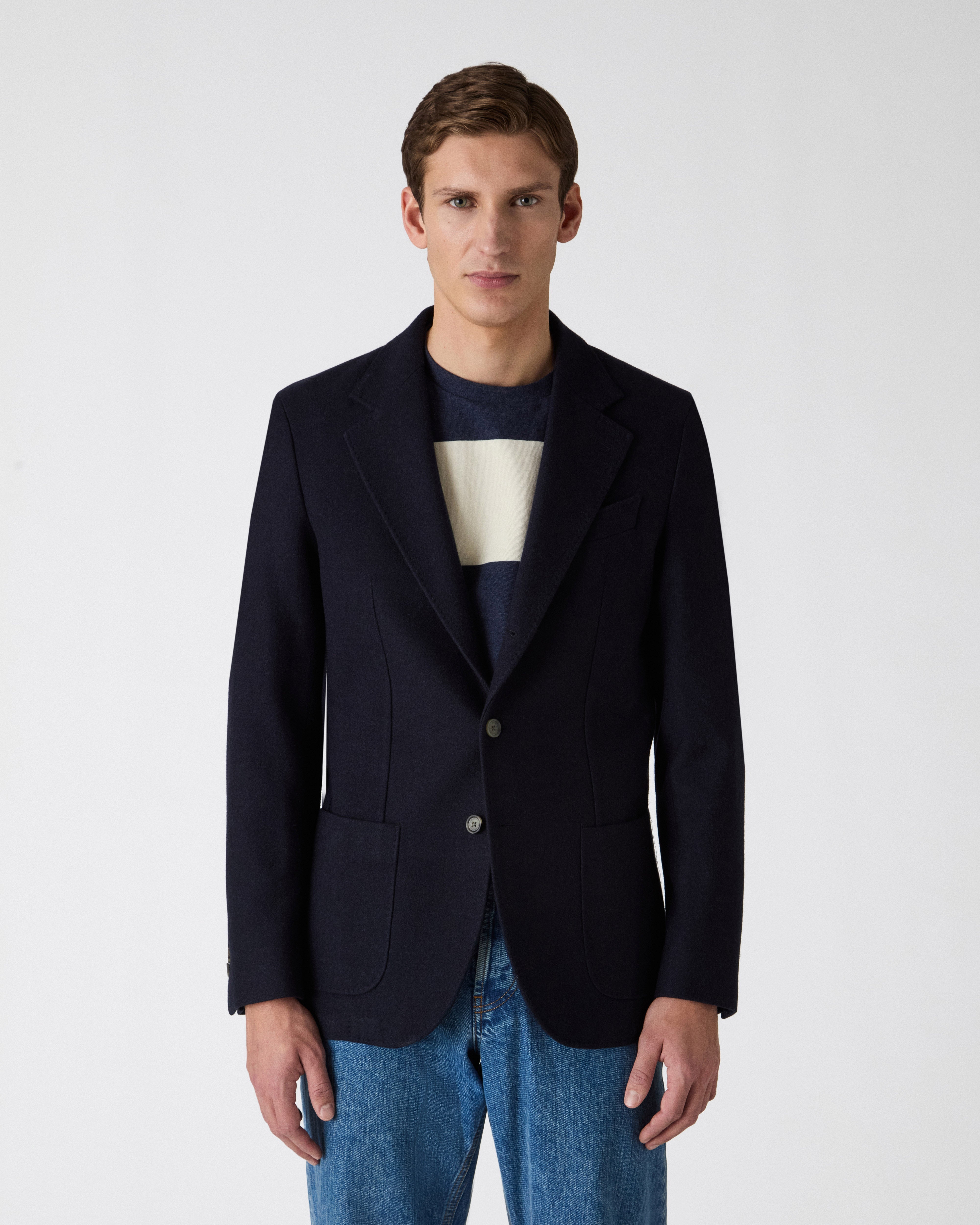 40s billy dan  ギャバ ワークジャケット 茄子紺 Dante Unlined Tweed Jacket - Blue – Berg & Berg