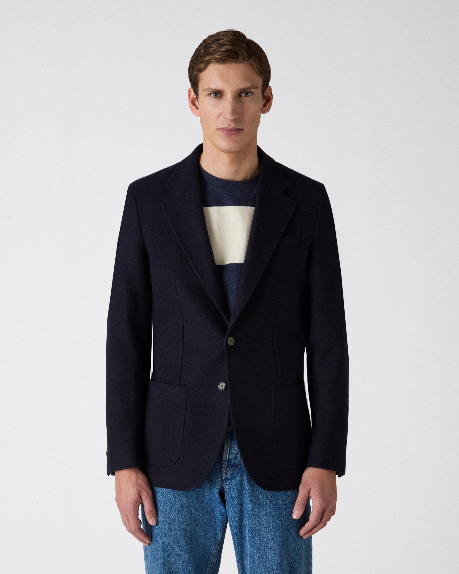 Dante Unlined Tweed Jacket - Blue Berg & Berg
