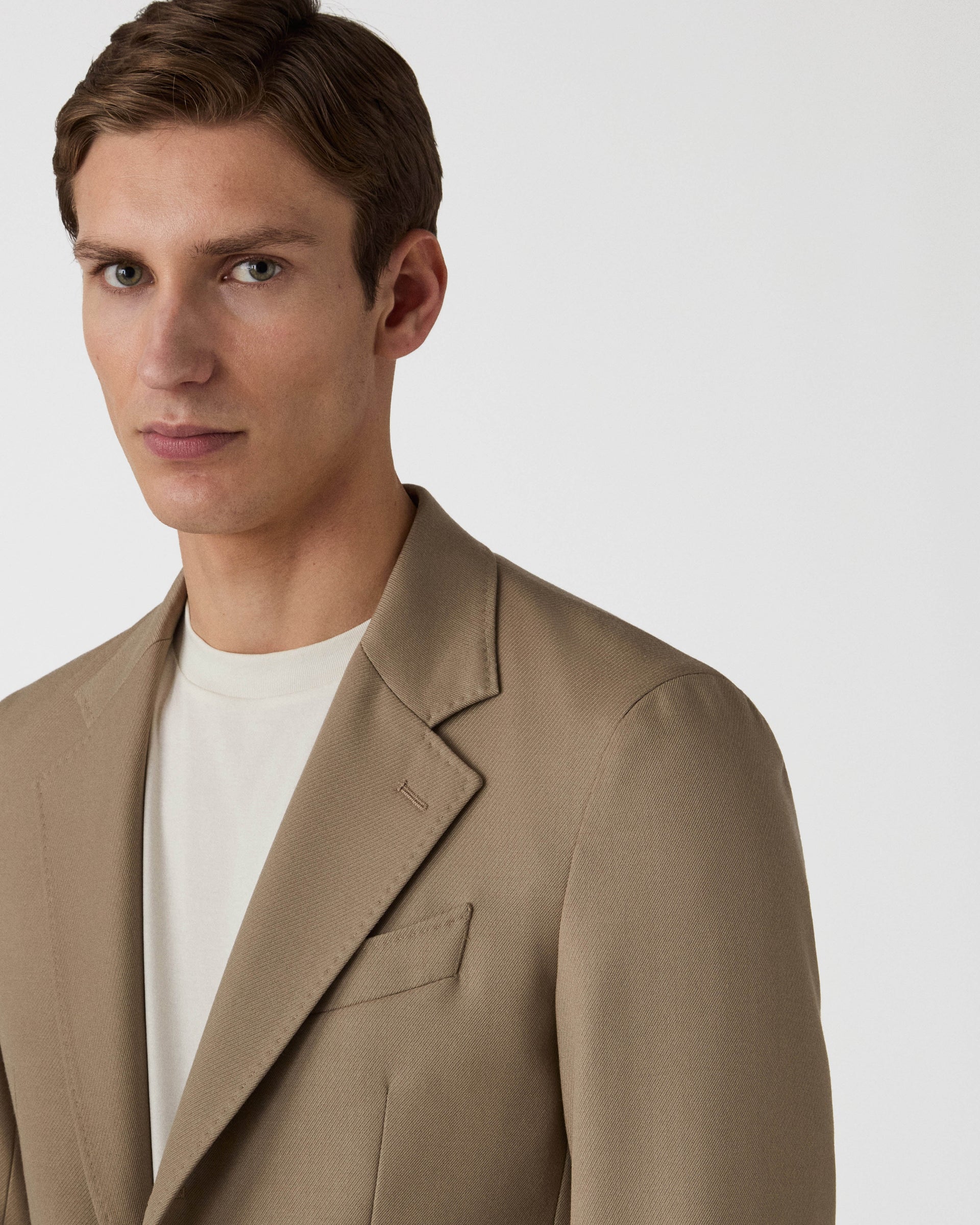 Dante Unlined Cavalry Twill Blazer - Sand Berg & Berg