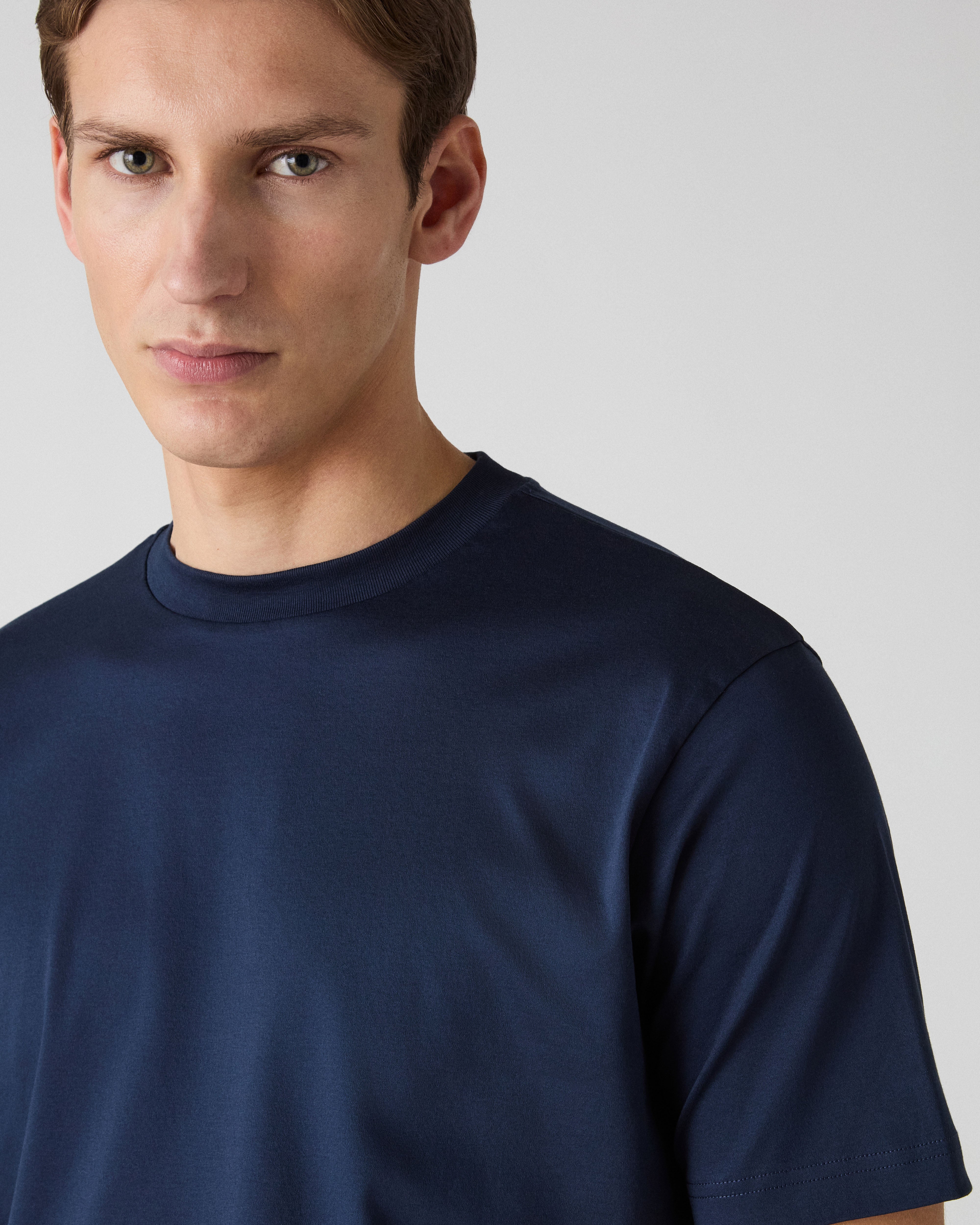 Tony Mercerized T-Shirt - Navy Berg & Berg
