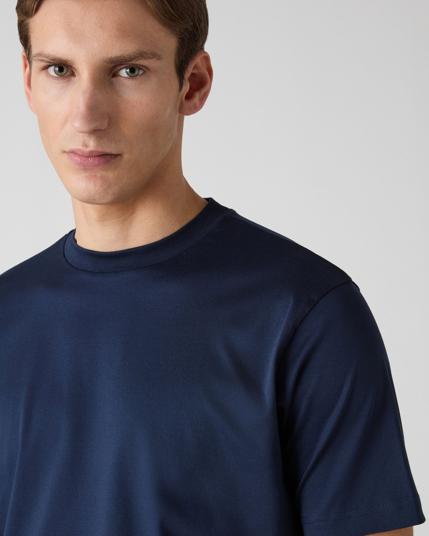 Tony Mercerized T-Shirt - Navy Berg & Berg