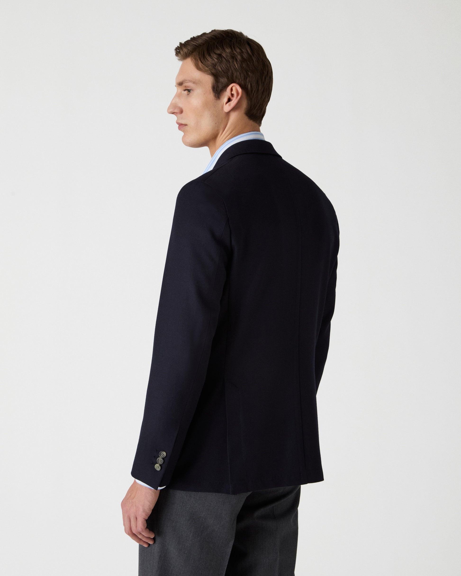 Dante Unlined Cavalry Twill Blazer - Navy Berg & Berg