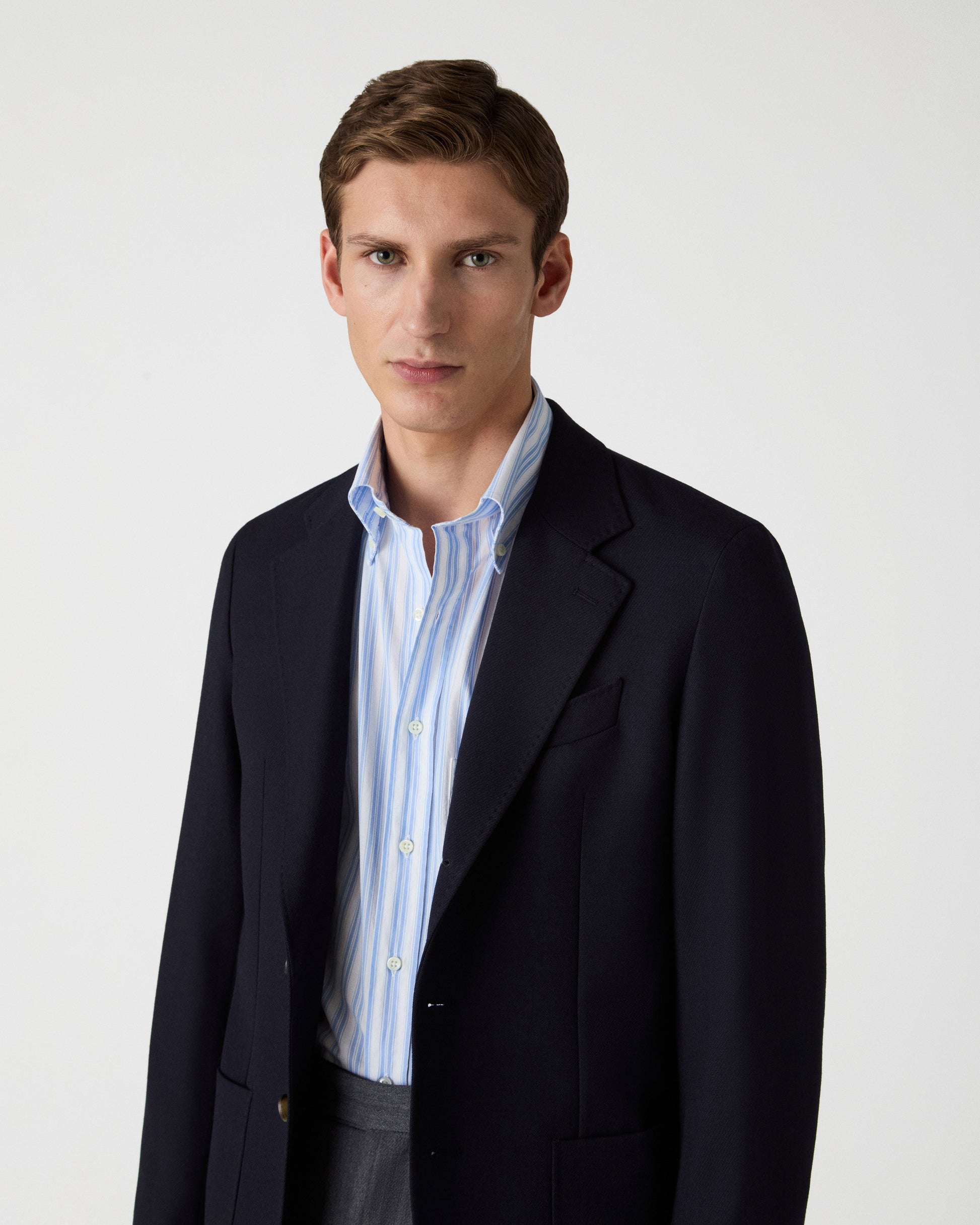Dante Unlined Cavalry Twill Blazer - Navy Berg & Berg