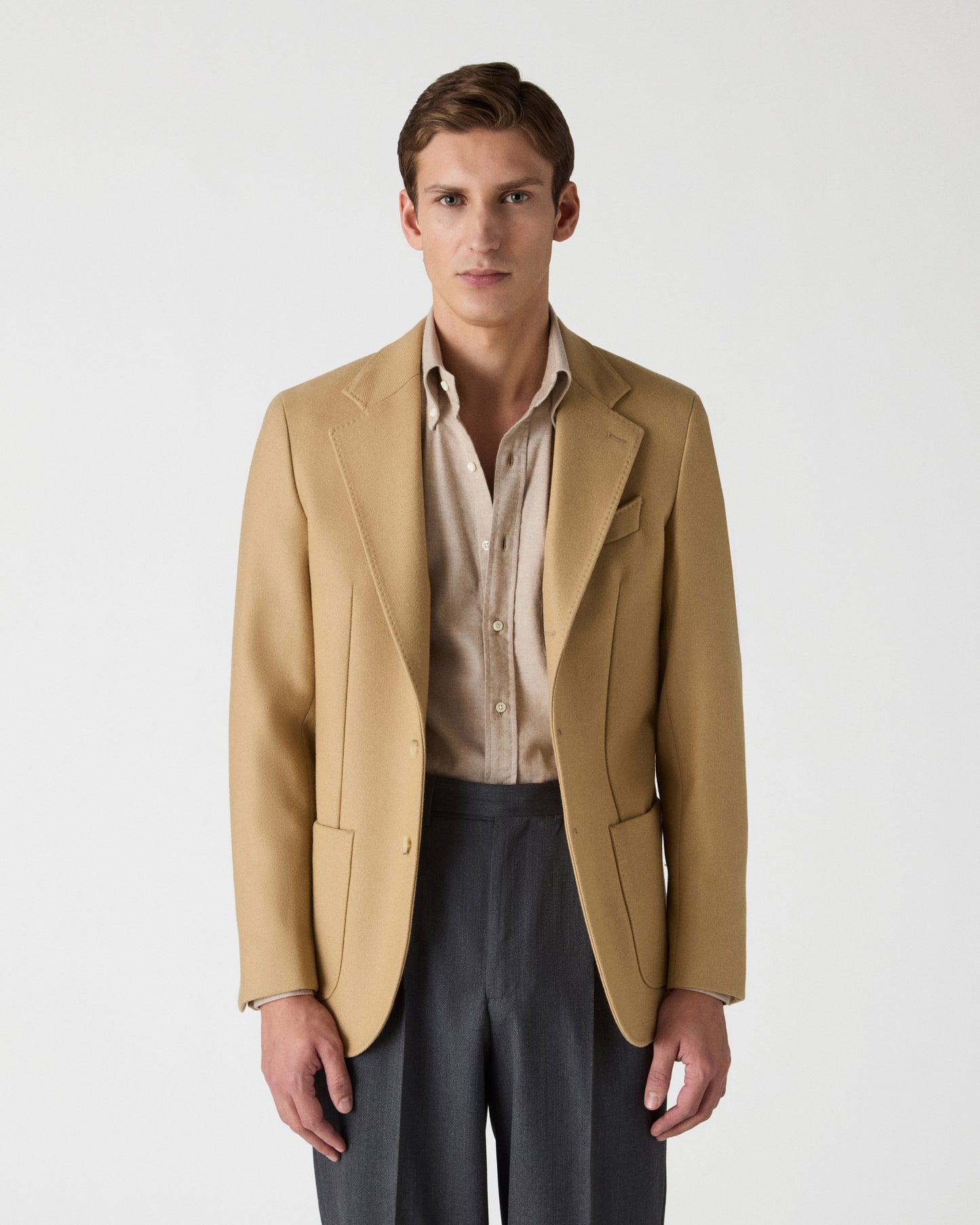 Dante Unlined Tweed Jacket - Beige Berg & Berg
