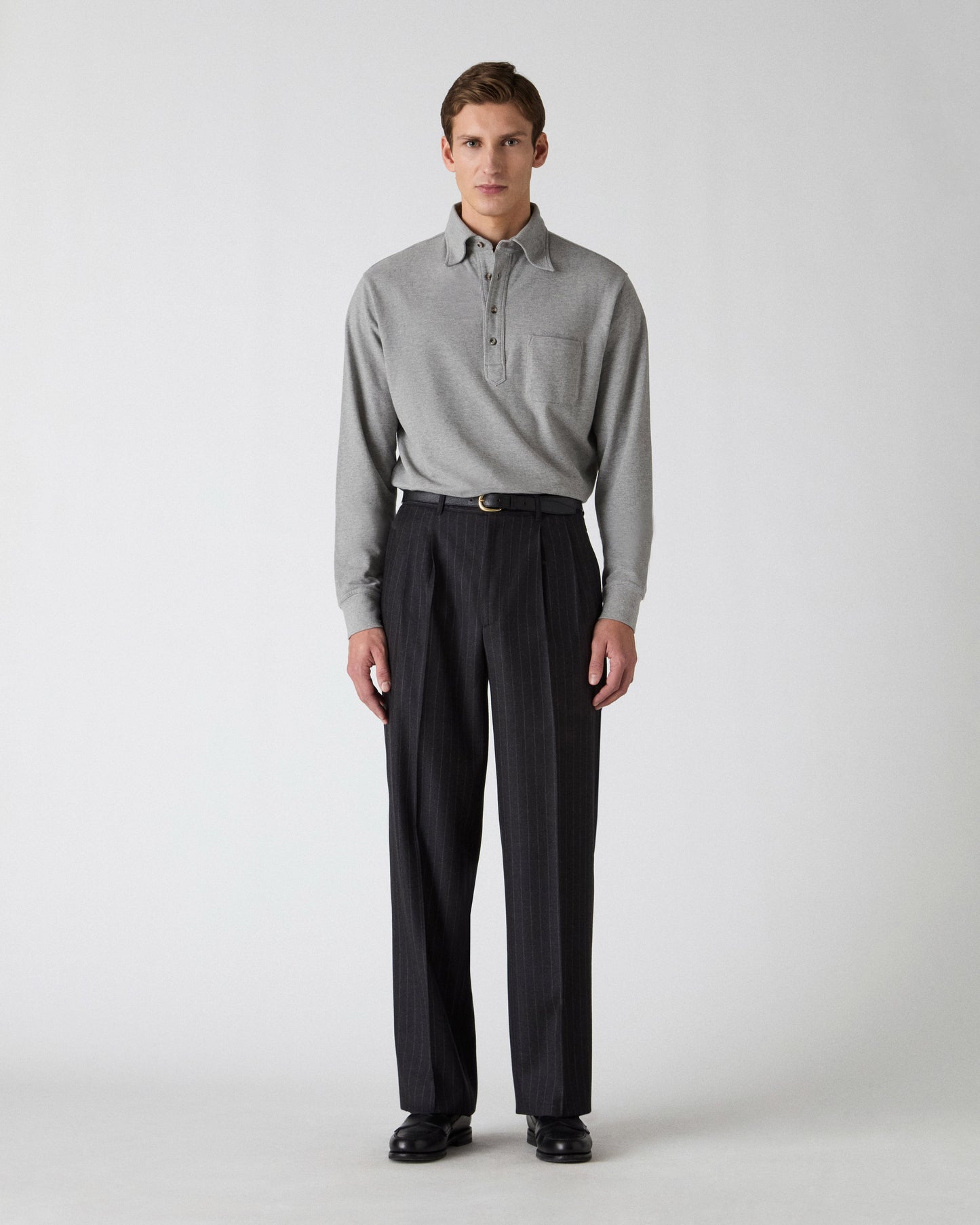 Dante Chalk Stripe Suit - Grey Berg & Berg