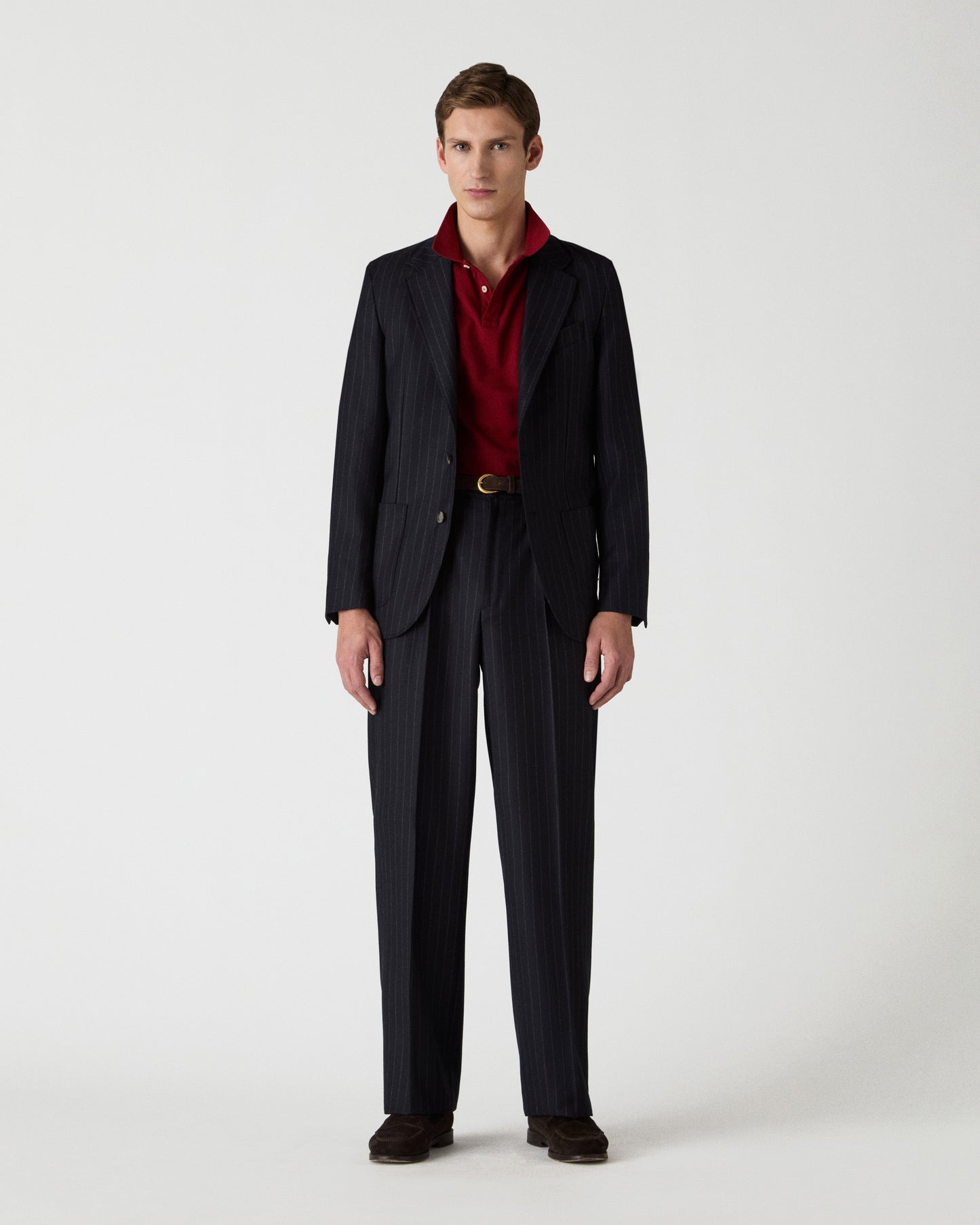 Dante Chalk Stripe Suit - Navy Berg & Berg